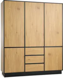 JYSK Гардероб ODENSE 179x210 5 врати 3 чекмеджета цв.т. дъб