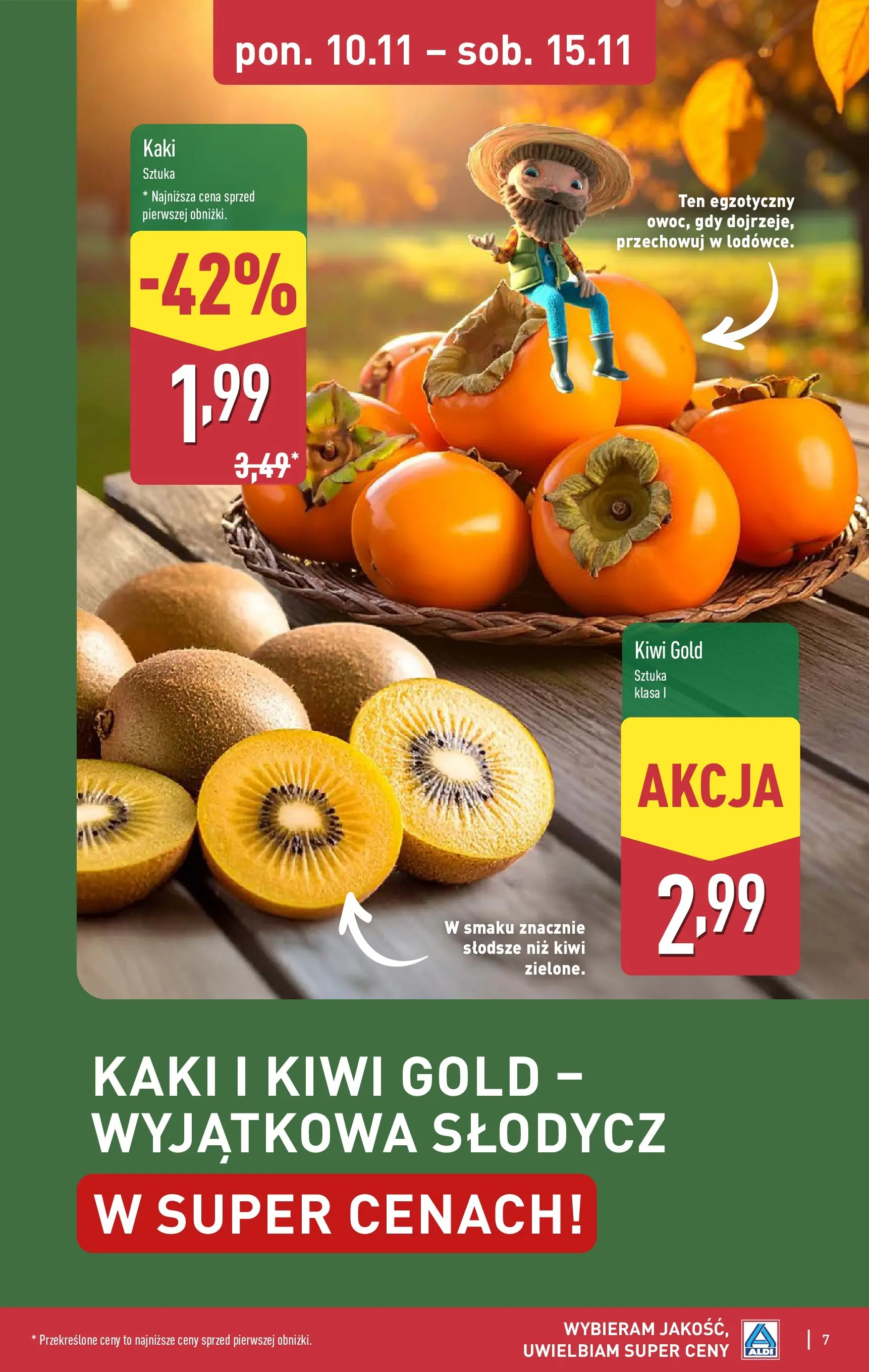 Aldi Gazetka od 10.11.2025 - Ulotka PDF, promocje | Strona: 7 | Produkty: Kaki, Kiwi