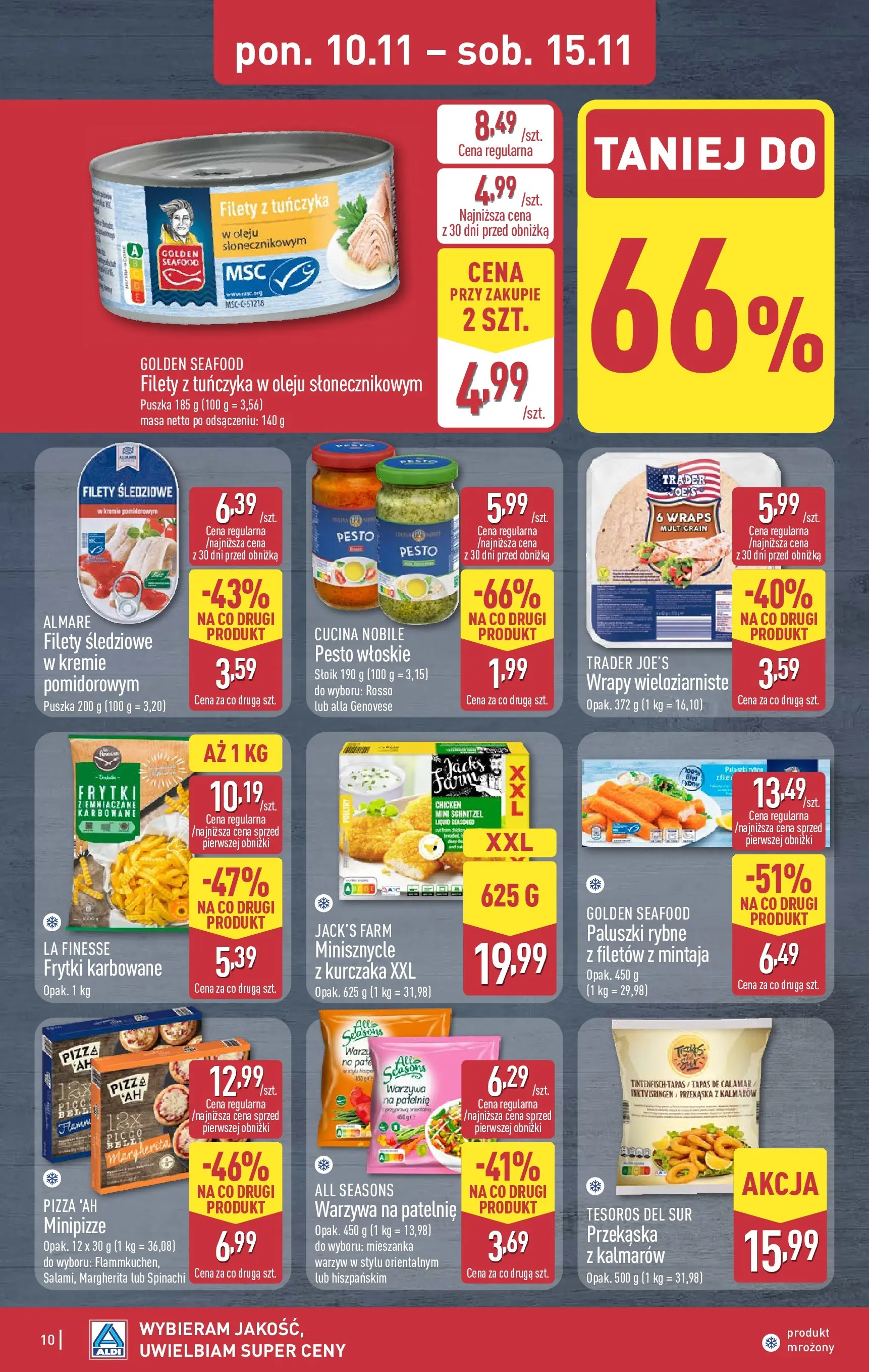 Aldi Gazetka od 10.11.2025 - Ulotka PDF, promocje | Strona: 10 | Produkty: Patelnie, Frytki karbowane, Paluszki, Pizza