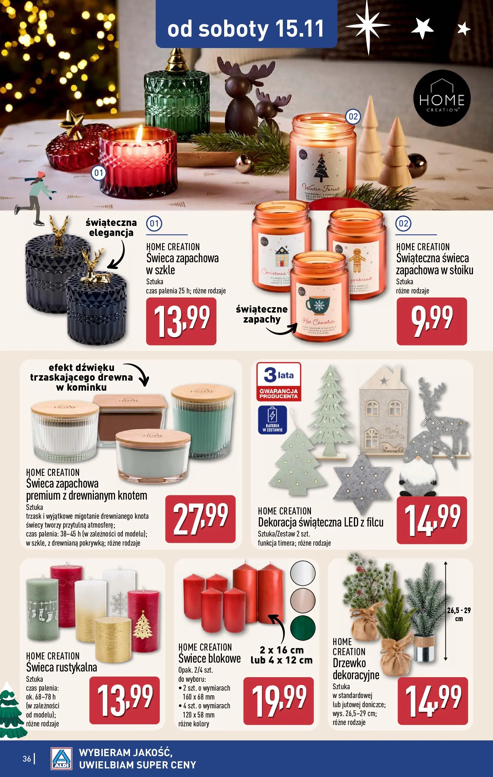 Aldi Gazetka od 10.11.2025 - Ulotka PDF, promocje | Strona: 36 | Produkty: Bateria, Świece