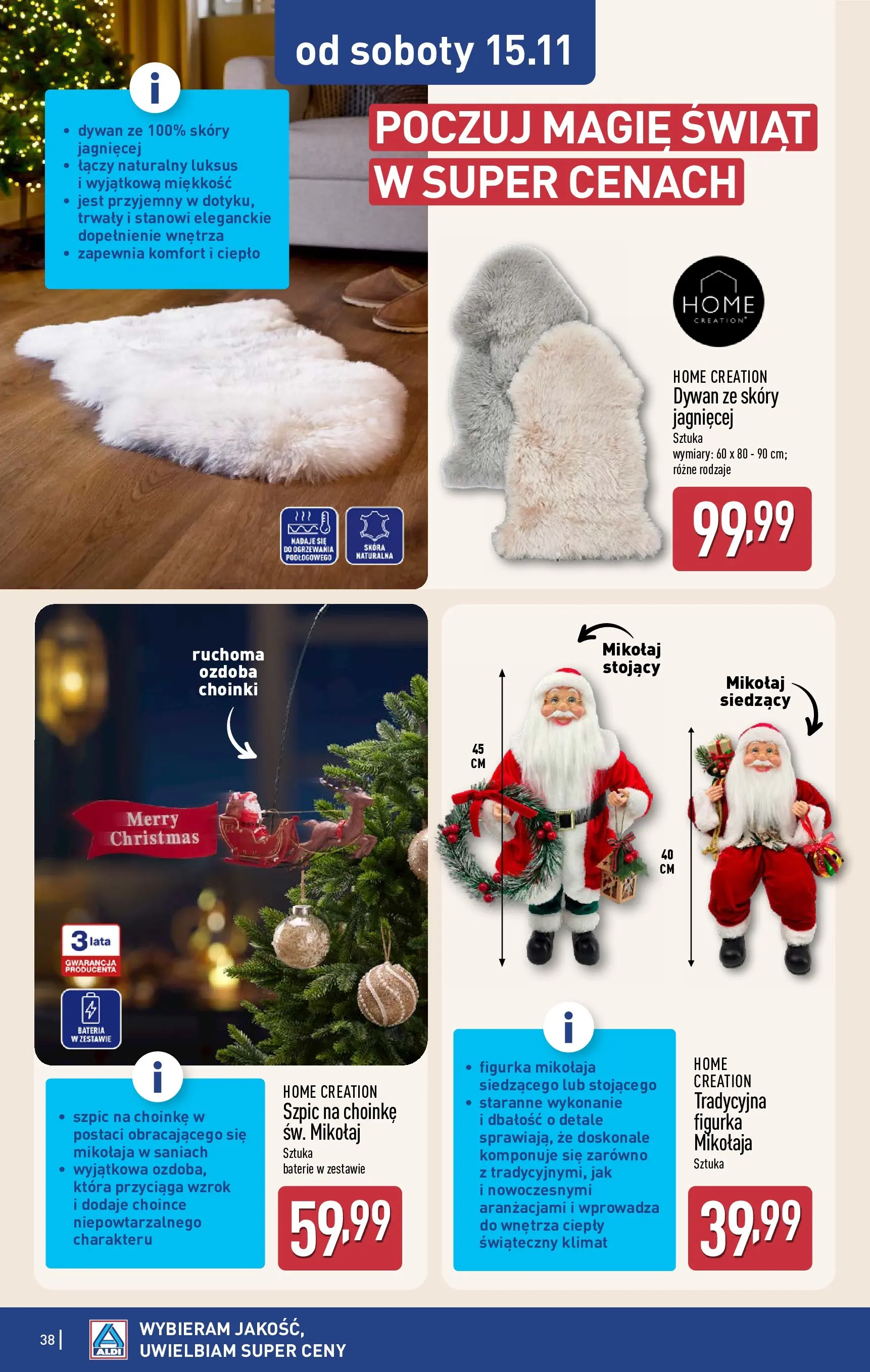 Aldi Gazetka od 10.11.2025 - Ulotka PDF, promocje | Strona: 38 | Produkty: Baterie, Bateria, Dywan