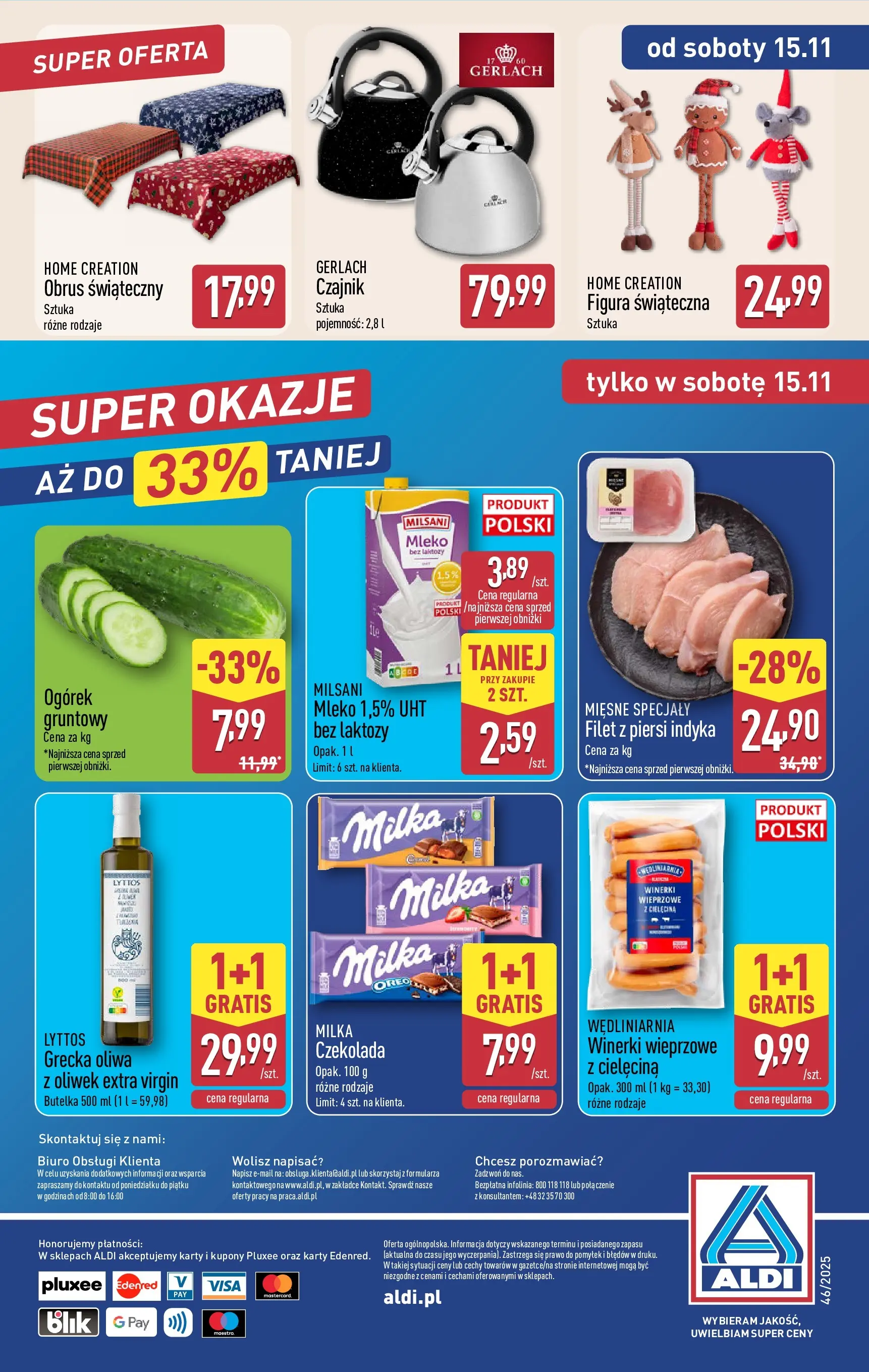 Aldi Gazetka od 10.11.2025 - Ulotka PDF, promocje | Strona: 39 | Produkty: Mleko bez laktozy, Bez laktozy, Milka, Mleko