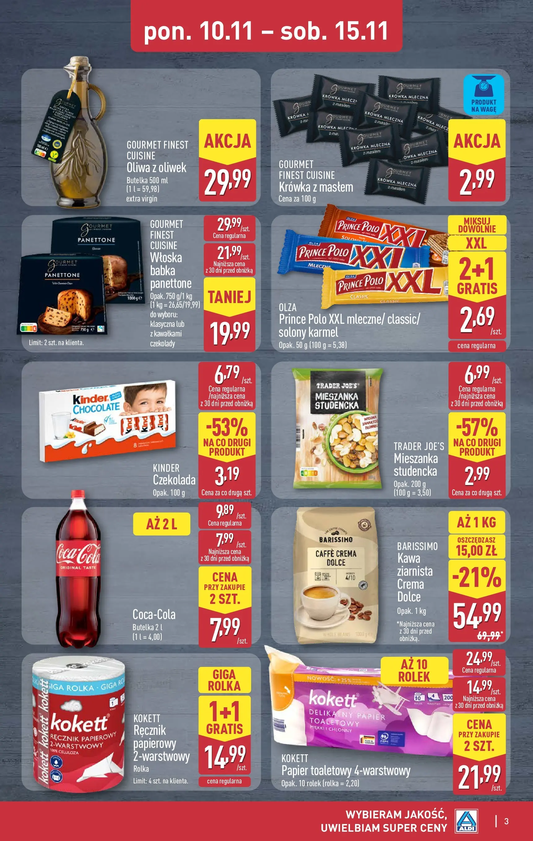 Aldi Gazetka - Okazje na weekend od 13.11.2025 - Ulotka PDF, promocje | Strona: 3 | Produkty: Papier toaletowy, Krowka, Babka, Czekolada