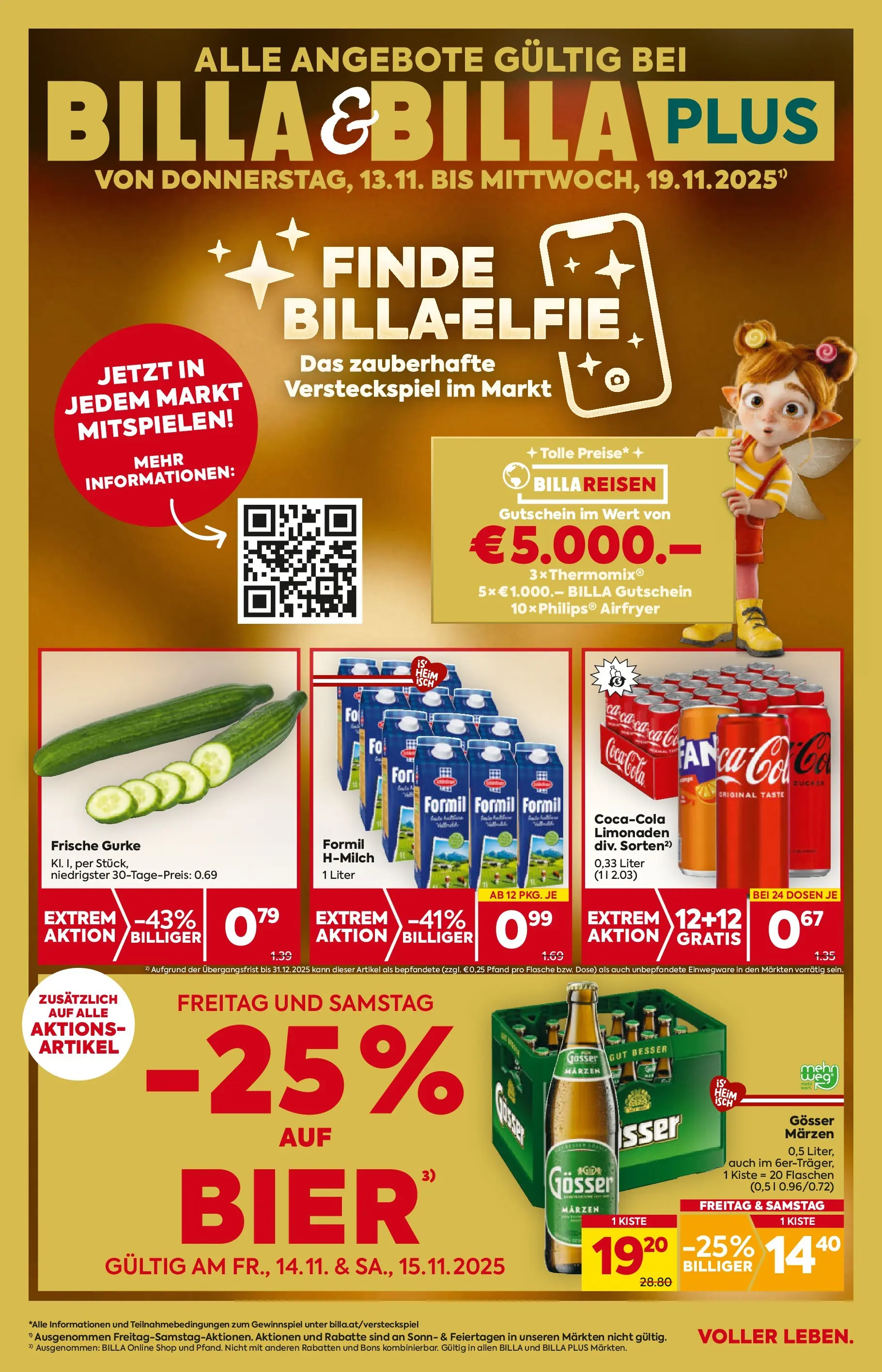 Billa - BILLA: Flugblatt gültig bei BILLA & BILLA PLUS ab 12.11.2025 - Angebote, Prospekt | Seite: 1 | Produkte: Bier