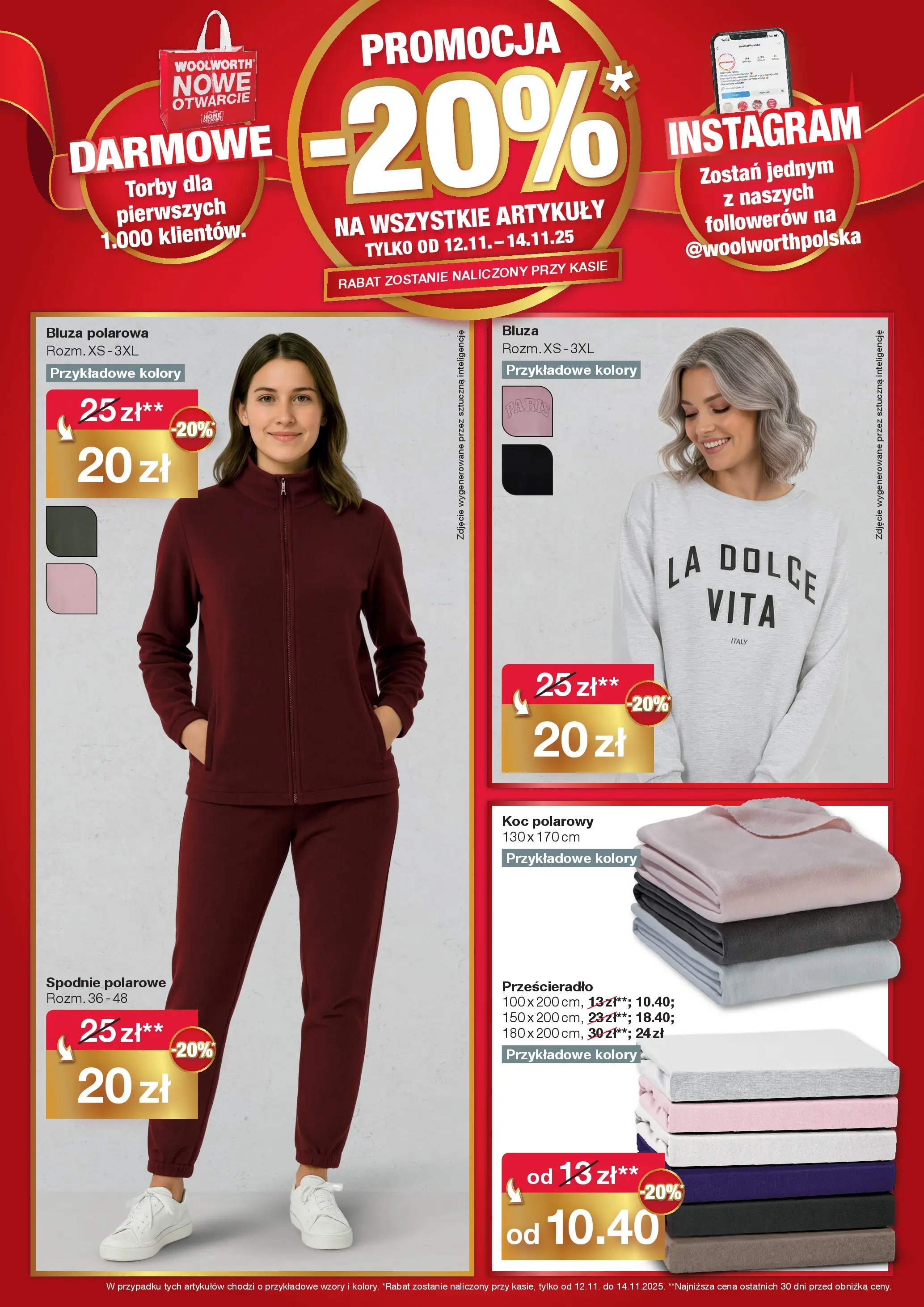 Woolworth Gazetka - Już w Zielona Góra od (12.11.2025 - 14.11.2025) | Strona: 3 | Produkty: Spodnie, Koc