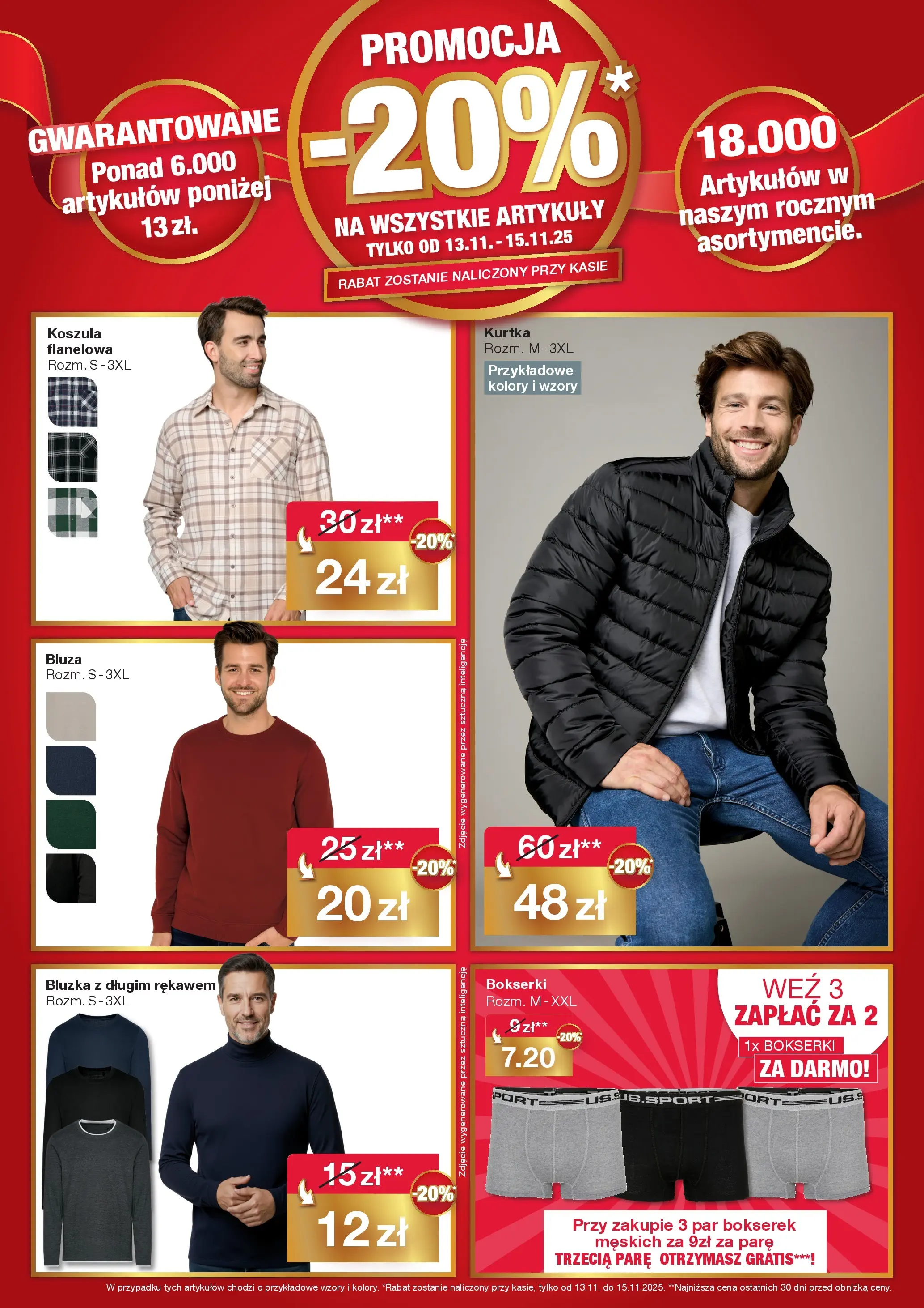 Woolworth Gazetka - Już w Kwidzyn od (13.11.2025 - 15.11.2025) | Strona: 7 | Produkty: Koszula, Bluzka, Kurtka, Bokserki