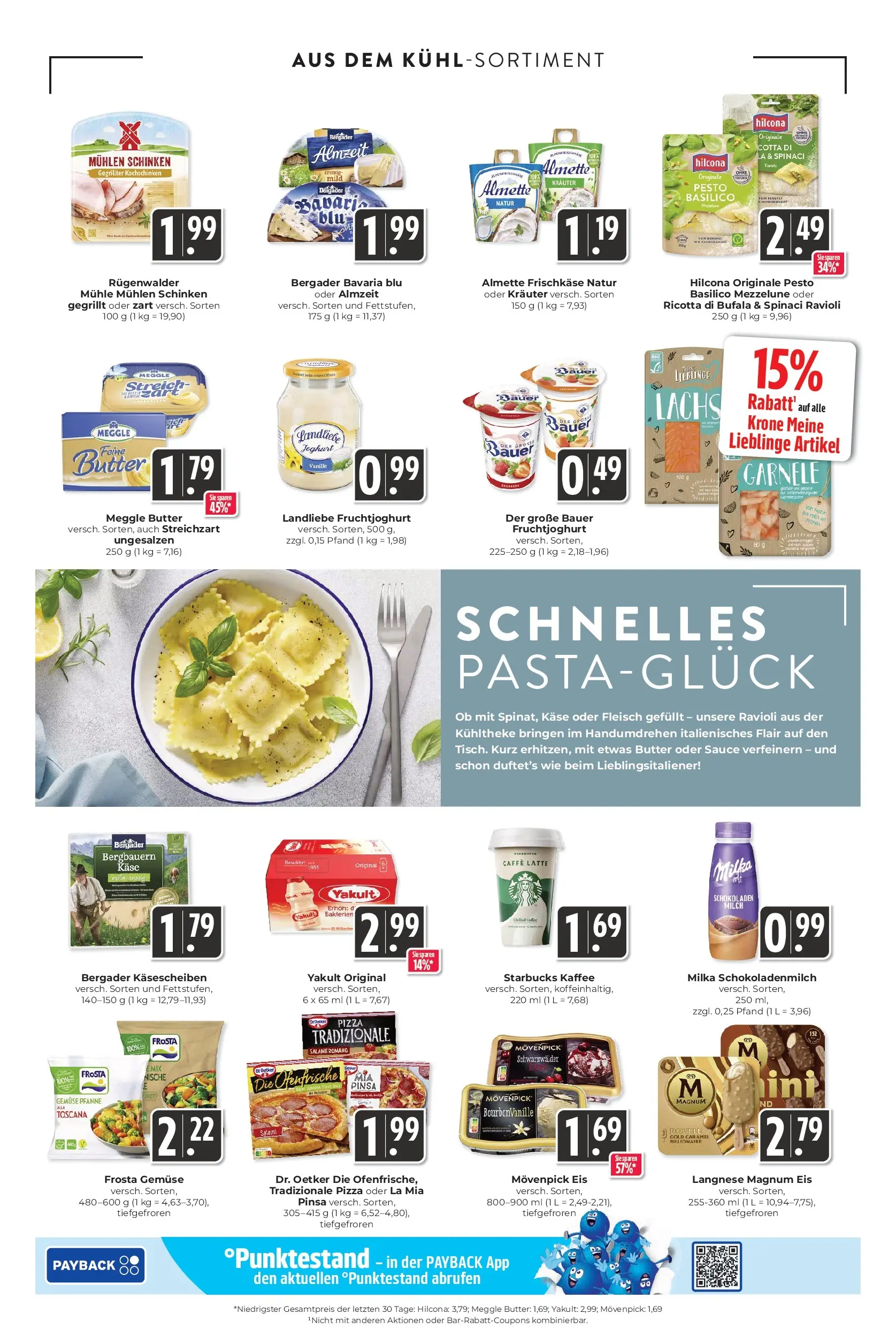 Entdecke - Hieber's Frischecenter: Meine Woche (ab 09.11.2025) zum Blättern | Seite: 12 | Produkte: Langnese, Butter, Starbucks, Milka