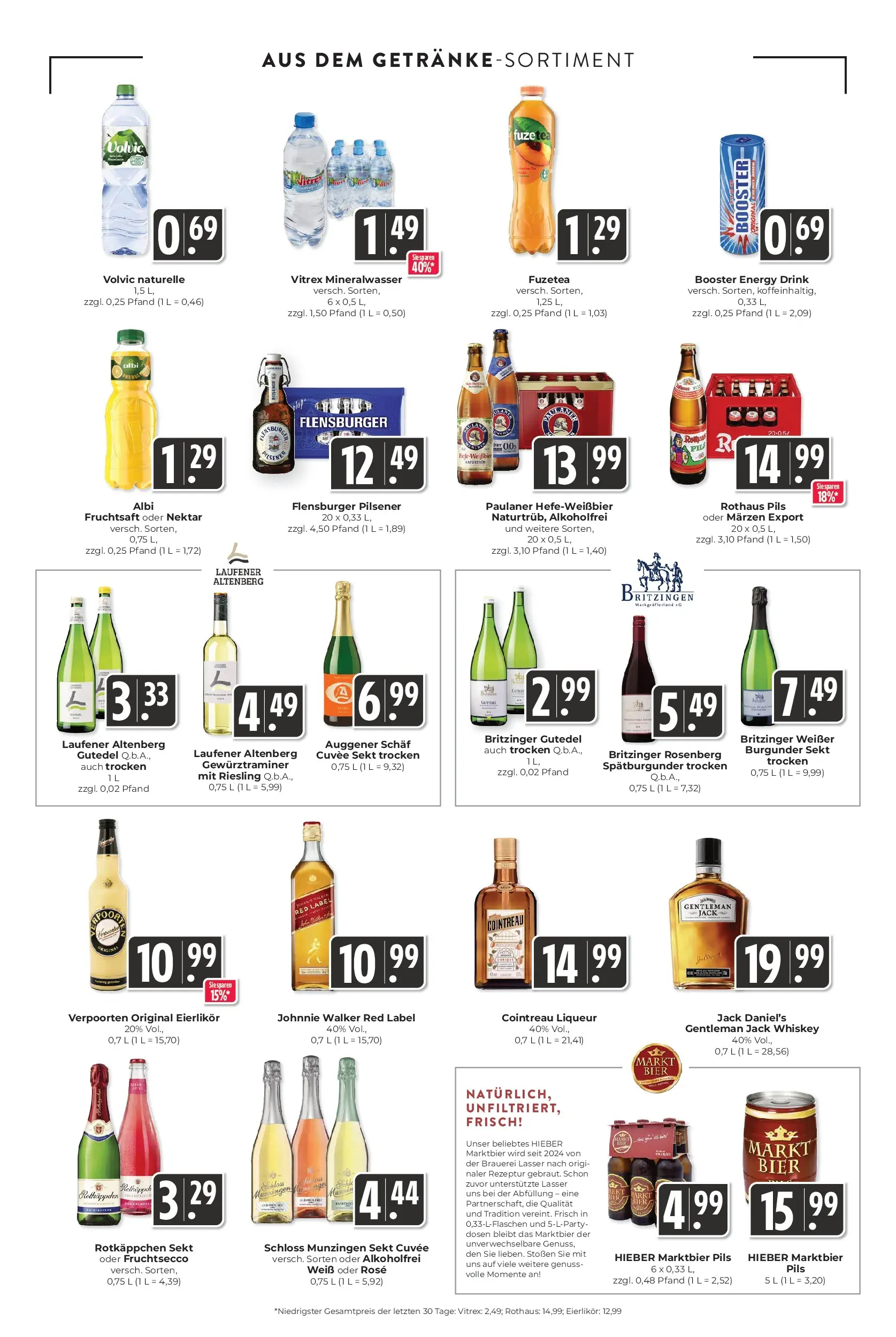 Entdecke - Hieber's Frischecenter: Meine Woche (ab 09.11.2025) zum Blättern | Seite: 15 | Produkte: Bier, Flensburger, Rotkäppchen, Fruchtsaft