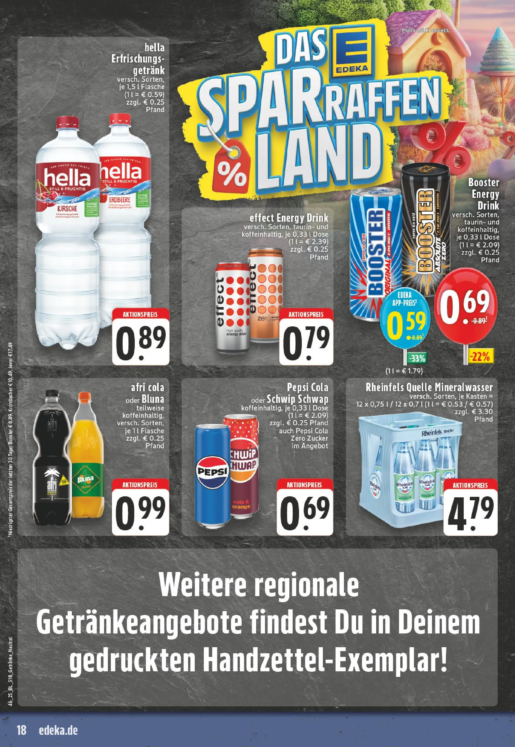Edeka prospekt Winterberg-Zueschen	 (ab 10.11.2025) » Angebote Online | Seite: 18 | Produkte: Energy, Schwip schwap, Mineralwasser, Jever