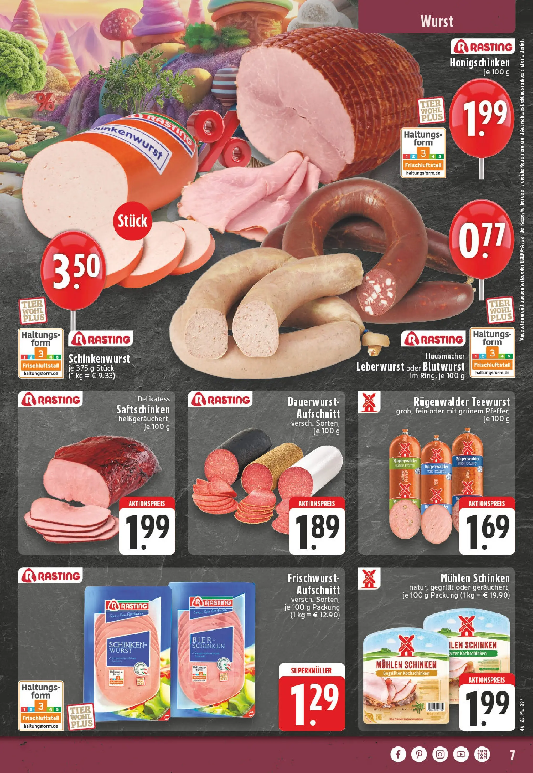 Edeka prospekt Eschweiler-Dürwiß	 (ab 09.11.2025) » Angebote Online | Seite: 7 | Produkte: Bier, Wurst, Schinken