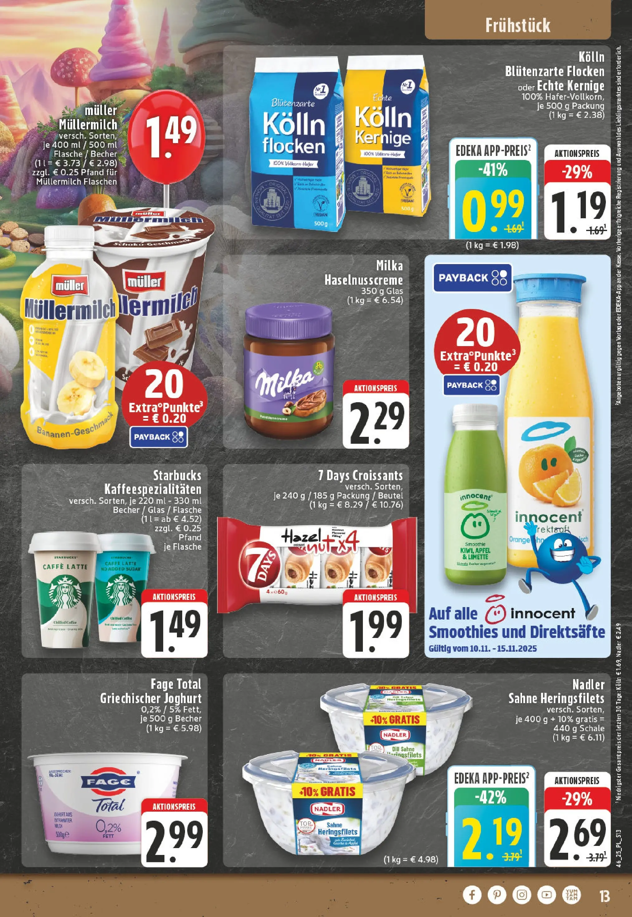 Edeka prospekt Eschweiler-Dürwiß	 (ab 09.11.2025) » Angebote Online | Seite: 13 | Produkte: Joghurt, Limette, Müllermilch, Muller mullermilch