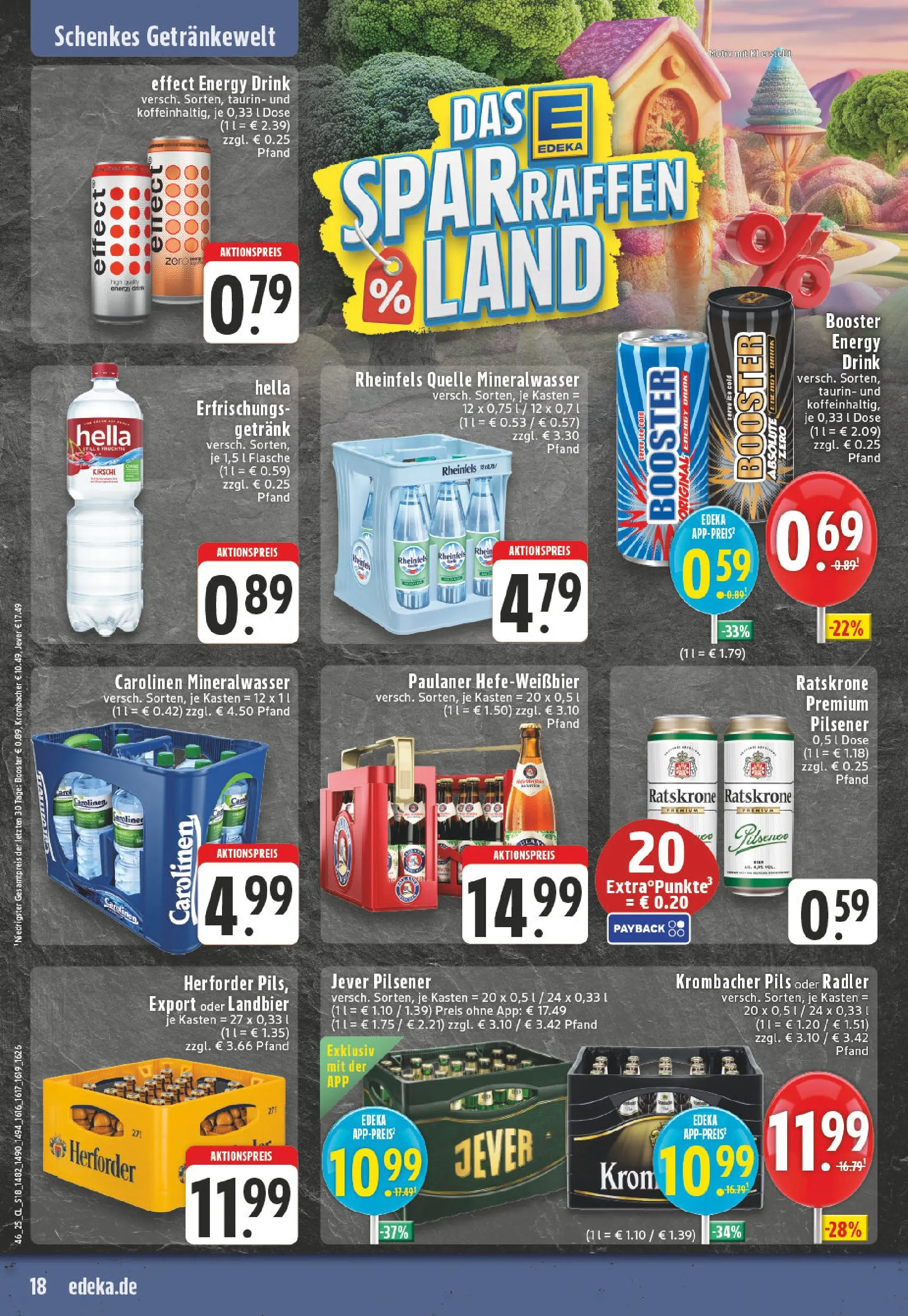Edeka prospekt Harsewinkel	 (ab 10.11.2025) » Angebote Online | Seite: 18 | Produkte: Energy, Mineralwasser, Radler, Jever