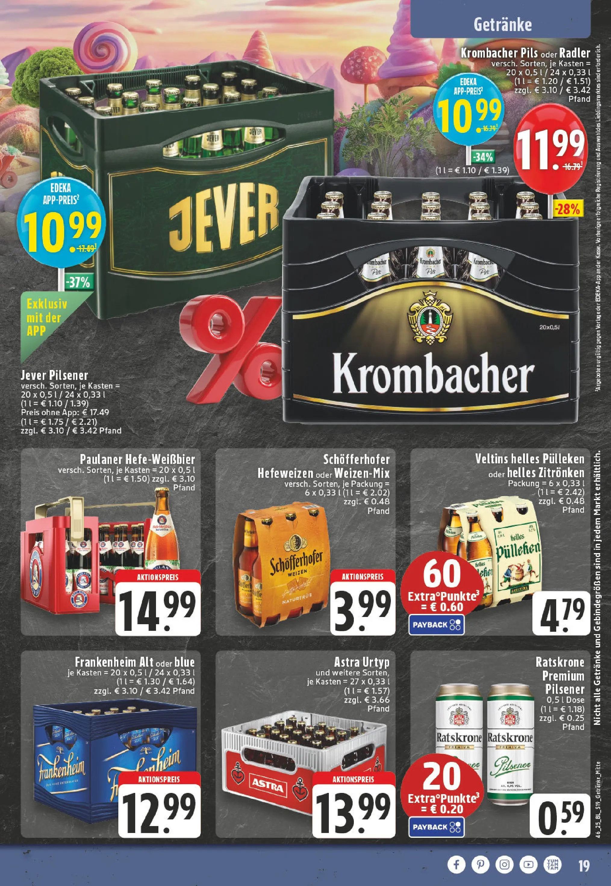 Edeka prospekt Marl	 (ab 09.11.2025) » Angebote Online | Seite: 19 | Produkte: Pils, Radler, Jever, Veltins