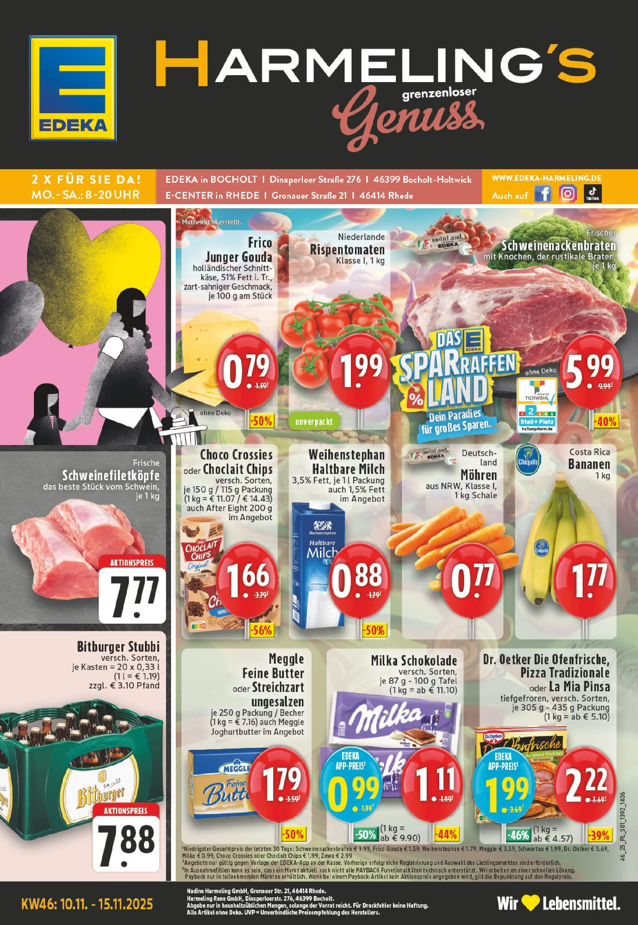 Edeka prospekt Bocholt - Holtwick	 (ab 09.11.2025) » Angebote Online | Seite: 1 | Produkte: Zewa, Mohren, Pizza, Uhr