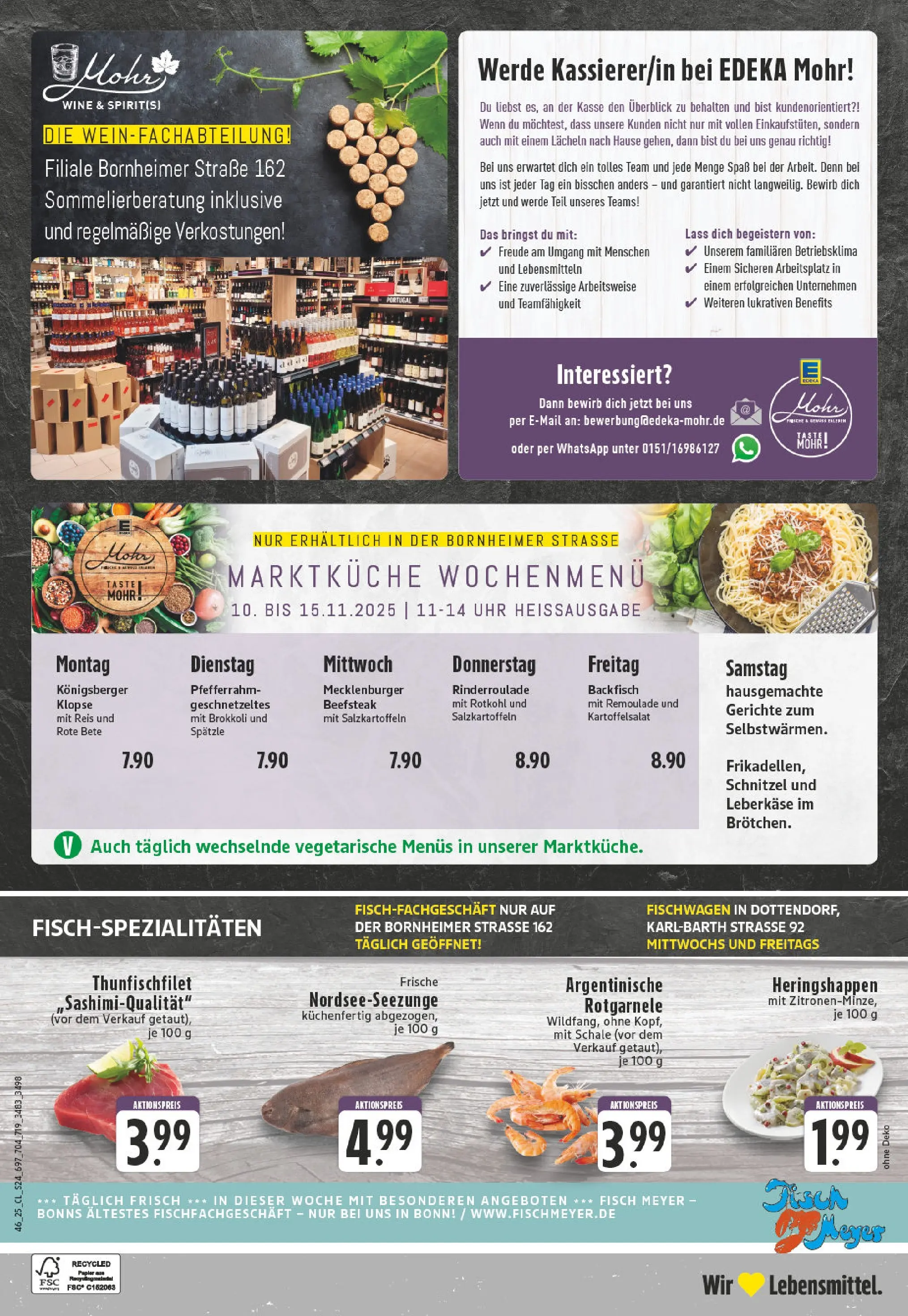 Edeka prospekt Bonn	 (ab 10.11.2025) » Angebote Online | Seite: 24 | Produkte: Tisch, Schnitzel, Brokkoli, Leberkase