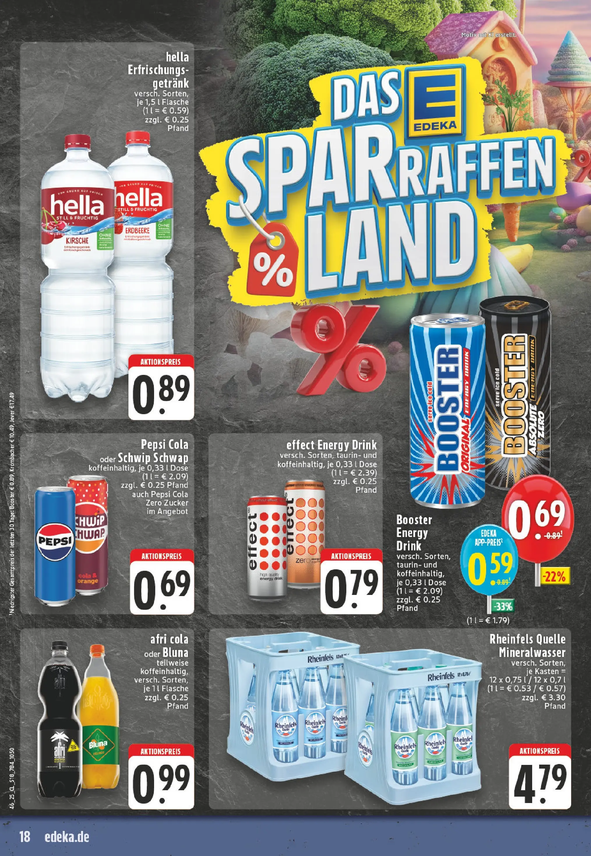 Edeka prospekt Alsdorf	 (ab 09.11.2025) » Angebote Online | Seite: 18 | Produkte: Cola, Schwip schwap, Zucker, Pepsi