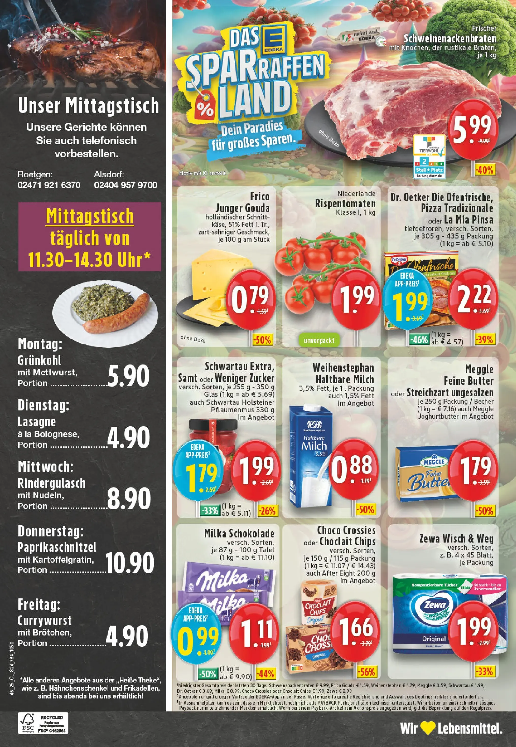 Edeka prospekt Alsdorf	 (ab 09.11.2025) » Angebote Online | Seite: 24 | Produkte: Rindergulasch, Schwartau samt, Haltbare milch, Schwartau extra