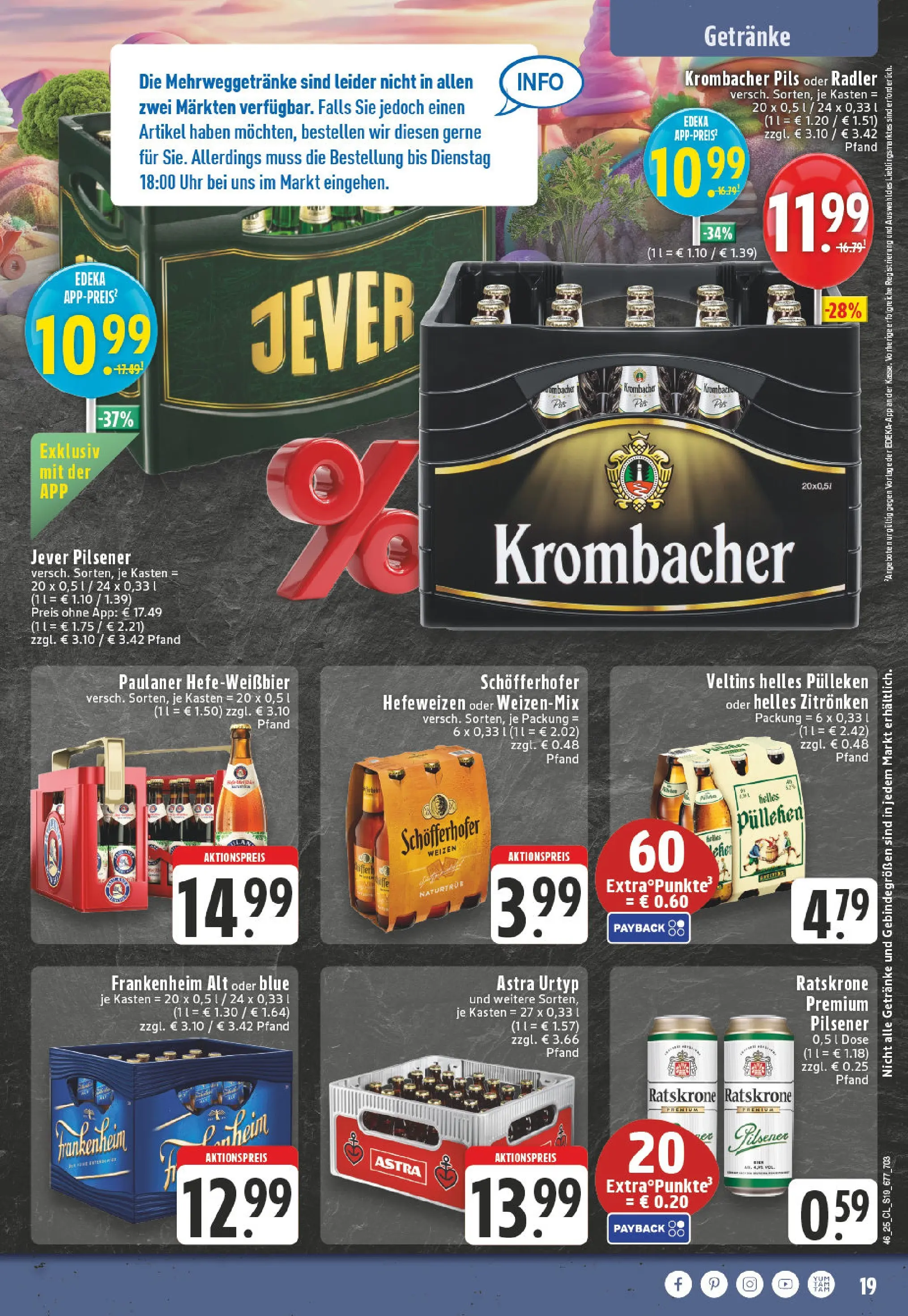 Edeka prospekt Ascheberg-Herbern	 (ab 09.11.2025) » Angebote Online | Seite: 19 | Produkte: Pils, Astra, Jever, Uhr