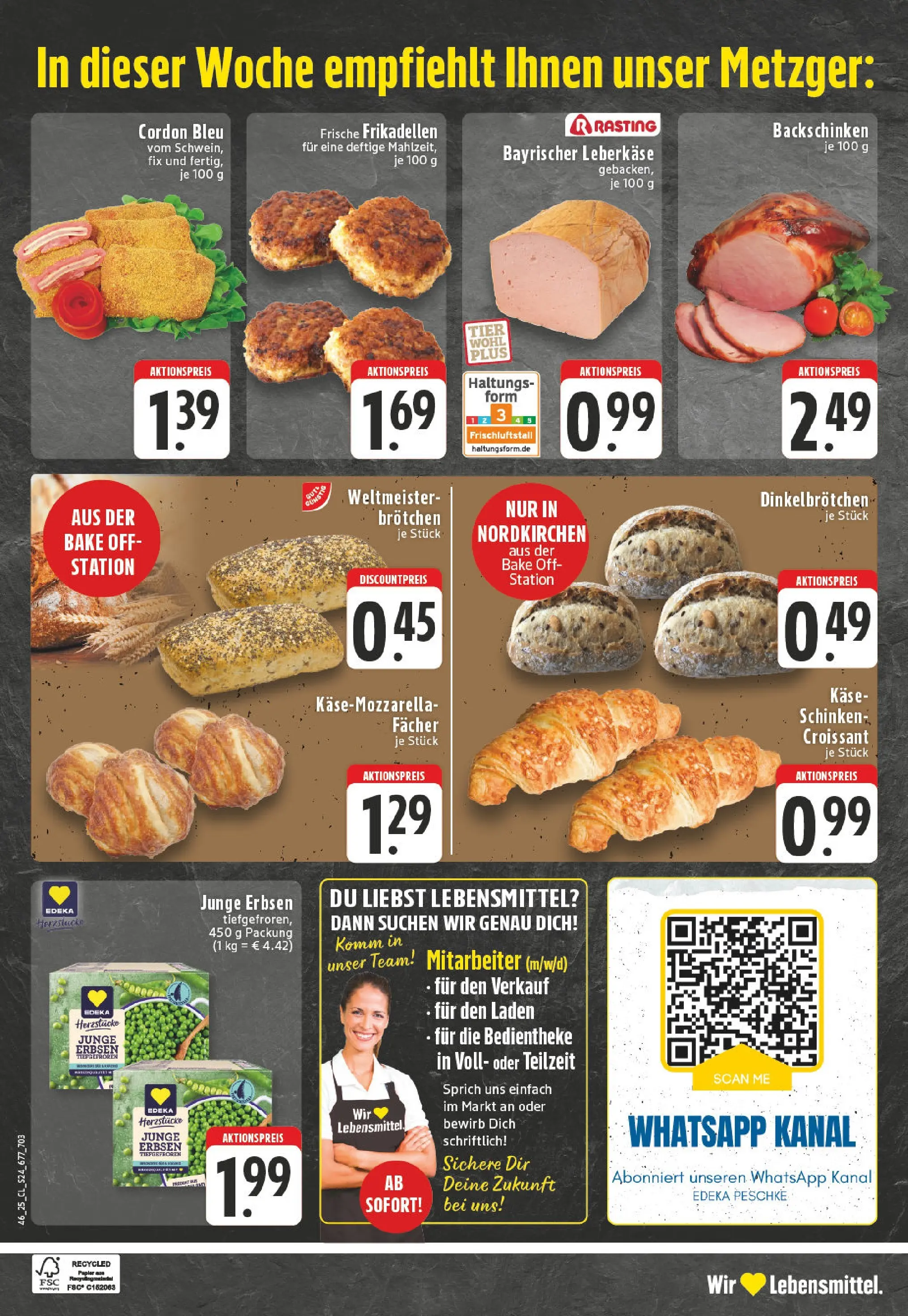 Edeka prospekt Ascheberg-Herbern	 (ab 09.11.2025) » Angebote Online | Seite: 24 | Produkte: Käse, Croissant, Schinken, Leberkase
