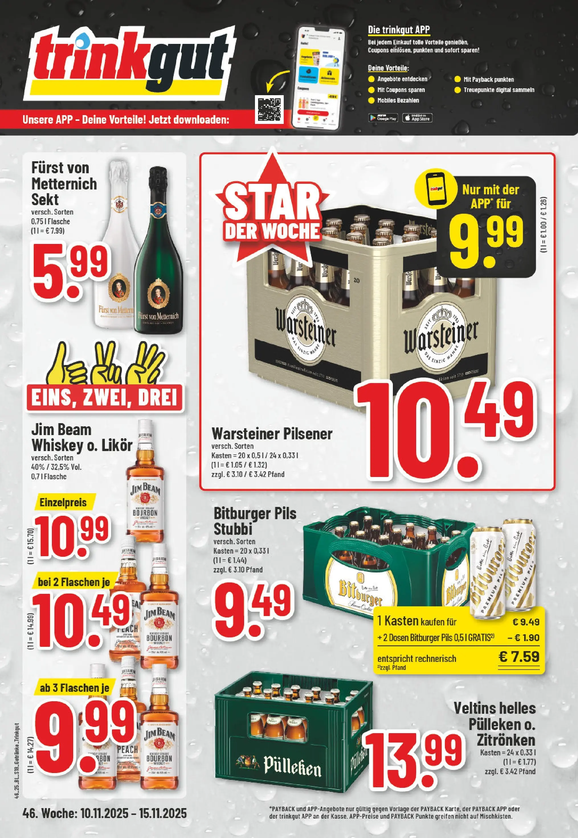 Edeka prospekt Everswinkel	 (ab 09.11.2025) » Angebote Online | Seite: 18 | Produkte: Furst von metternich, Likör, Pils, Veltins