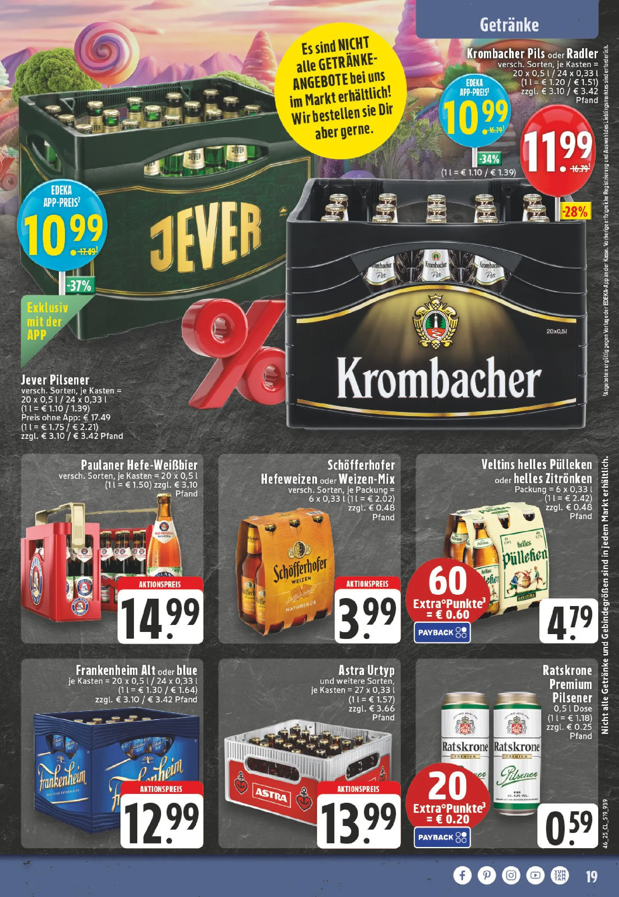 Edeka prospekt Iserlohn	 (ab 10.11.2025) » Angebote Online | Seite: 19 | Produkte: Helles pulleken, Pils, Astra, Jever