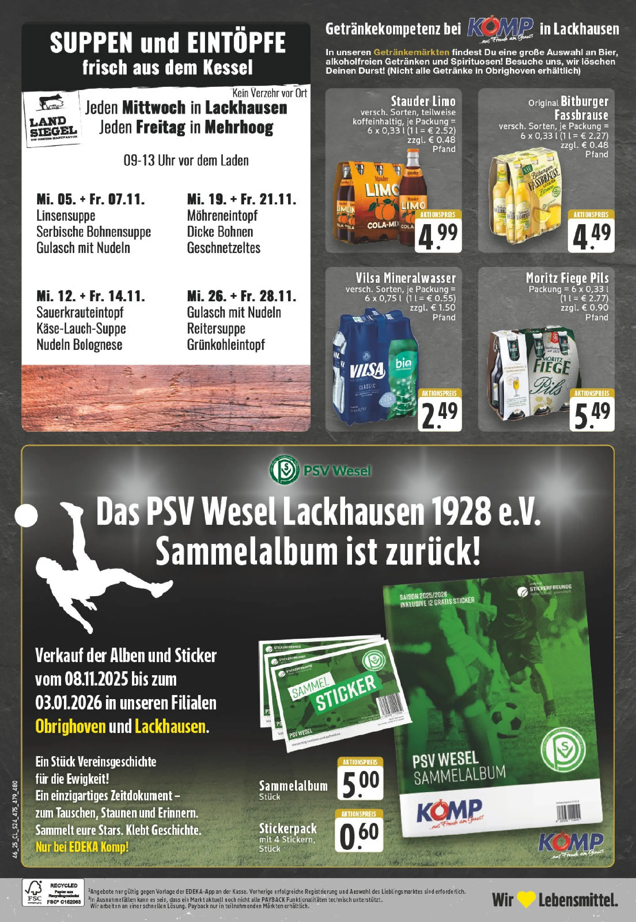 Edeka prospekt Wesel-Obrighoven	 (ab 09.11.2025) » Angebote Online | Seite: 24 | Produkte: Bitburger, Cola, Mineralwasser, Uhr