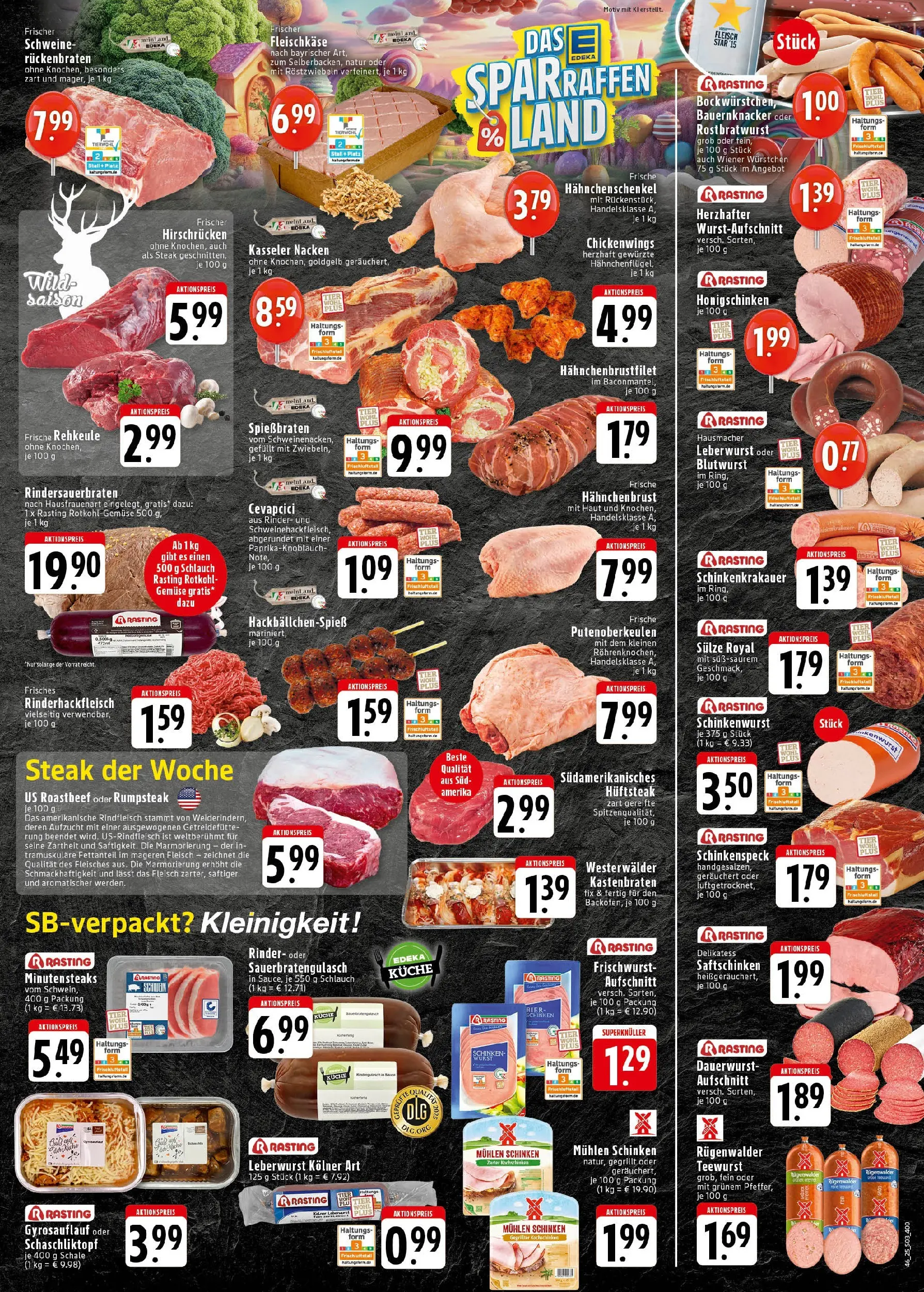 Edeka prospekt Bad Honnef	 (ab 10.11.2025) » Angebote Online | Seite: 3 | Produkte: Hahnchenschenkel, Rotkohl, Cevapcici, Schinken