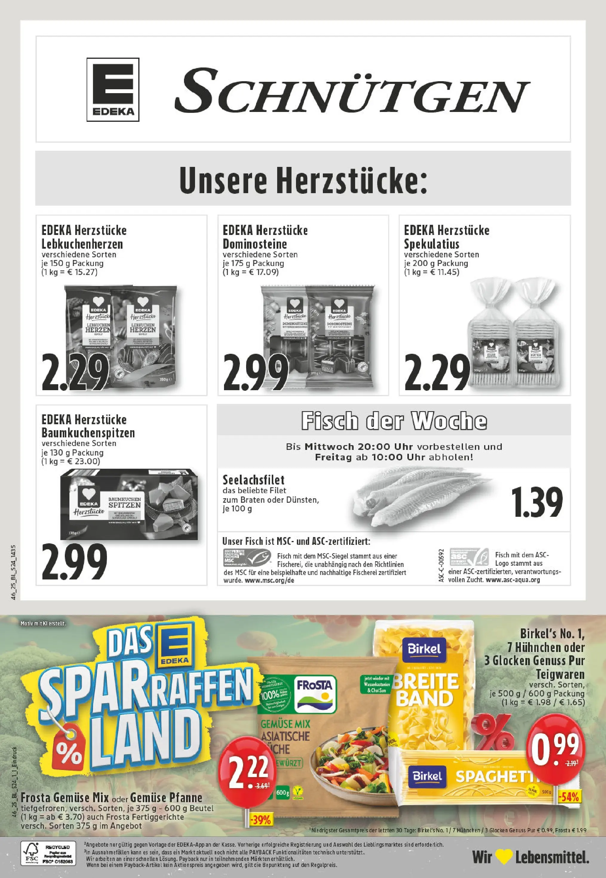 Edeka prospekt Lennestadt	 (ab 10.11.2025) » Angebote Online | Seite: 24 | Produkte: Frosta, Fertiggerichte, Pasta, Uhr