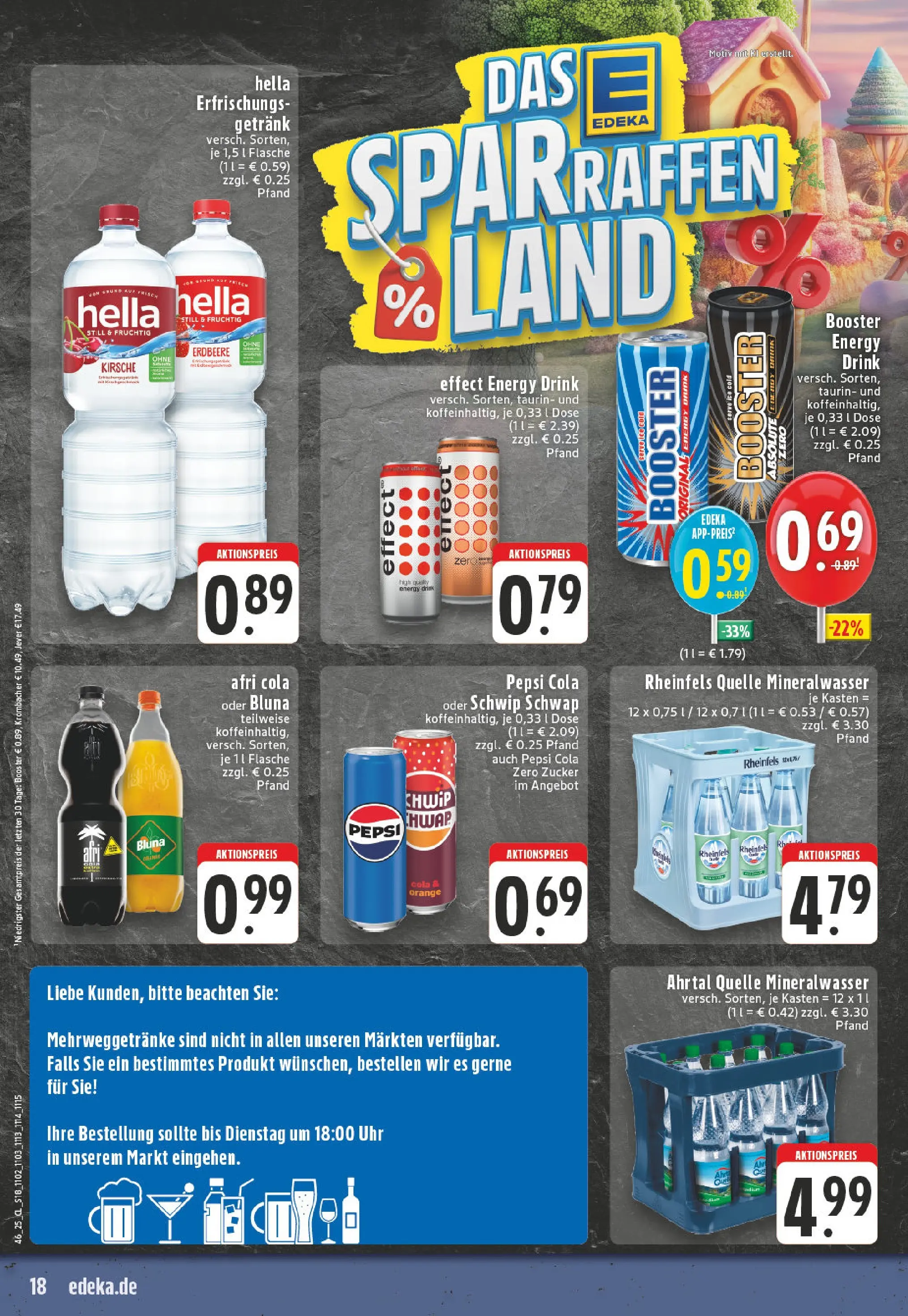 Edeka prospekt Hamm	 (ab 09.11.2025) » Angebote Online | Seite: 18 | Produkte: Energy, Schwip schwap, Hella, Uhr