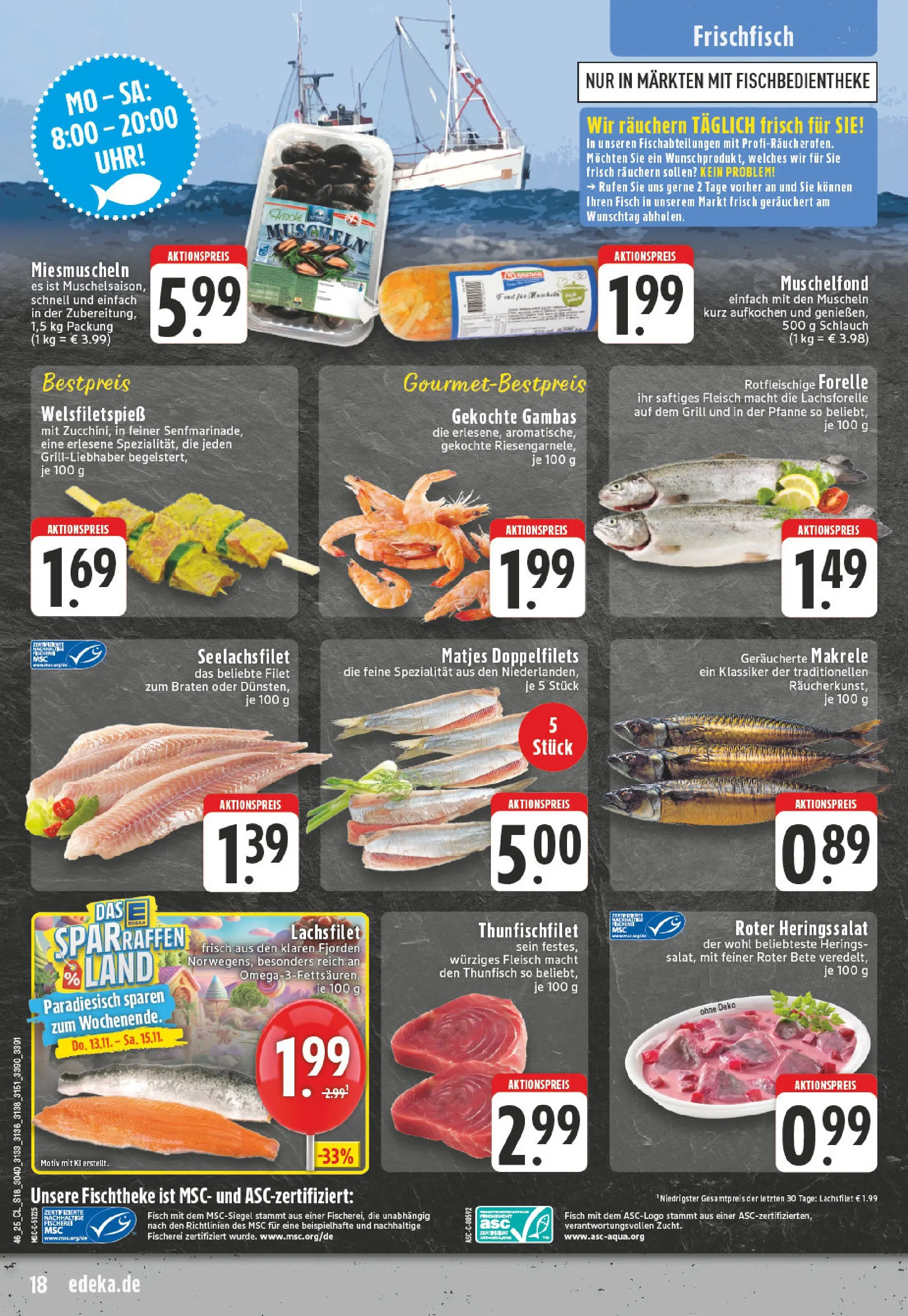 Edeka prospekt Kerken-Nieukerk	 (ab 10.11.2025) » Angebote Online | Seite: 18 | Produkte: Grill, Thunfisch, Fisch, Uhr