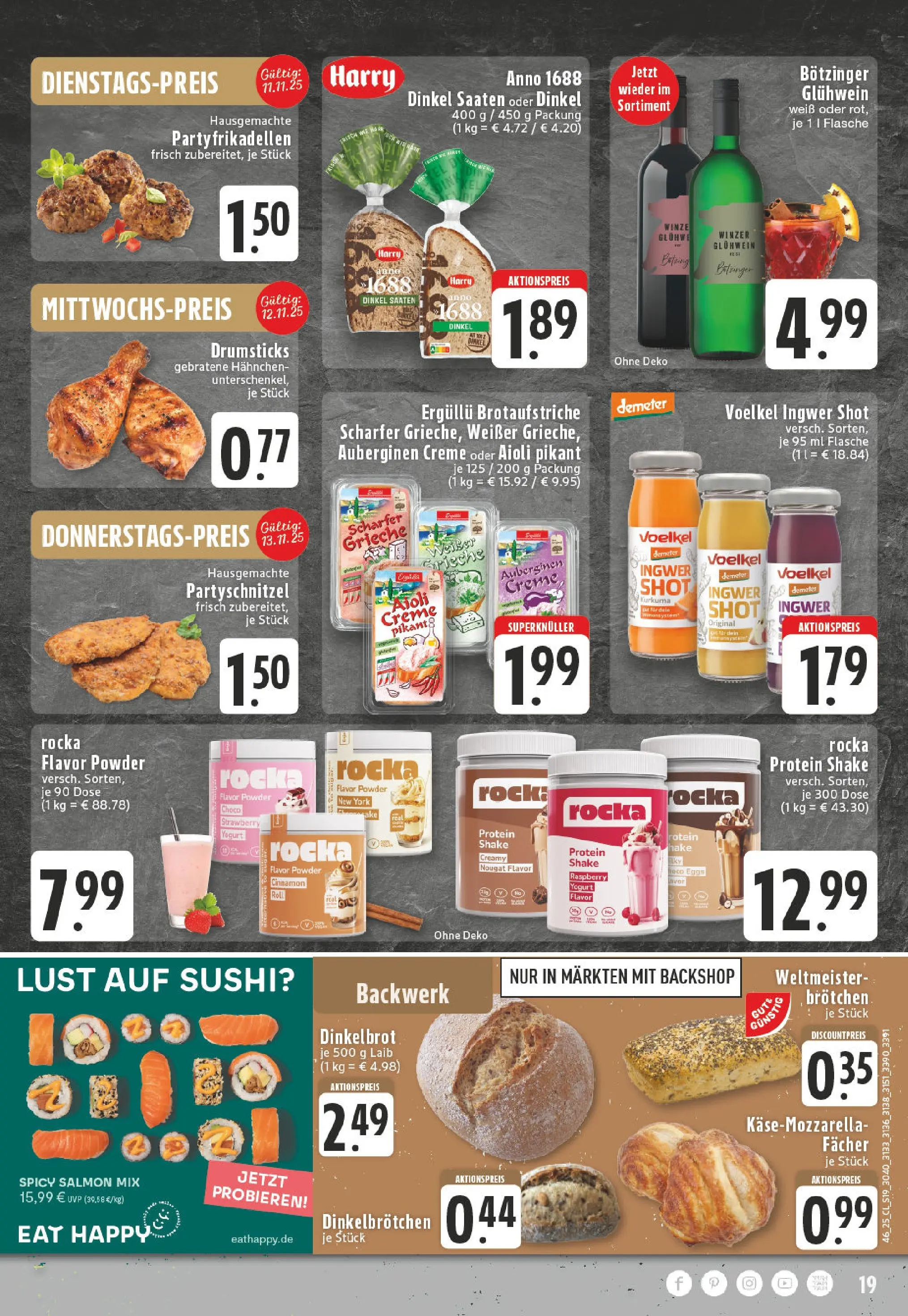 Edeka prospekt Kerken-Nieukerk	 (ab 10.11.2025) » Angebote Online | Seite: 19 | Produkte: Hahnchen, Schnitzel, Creme