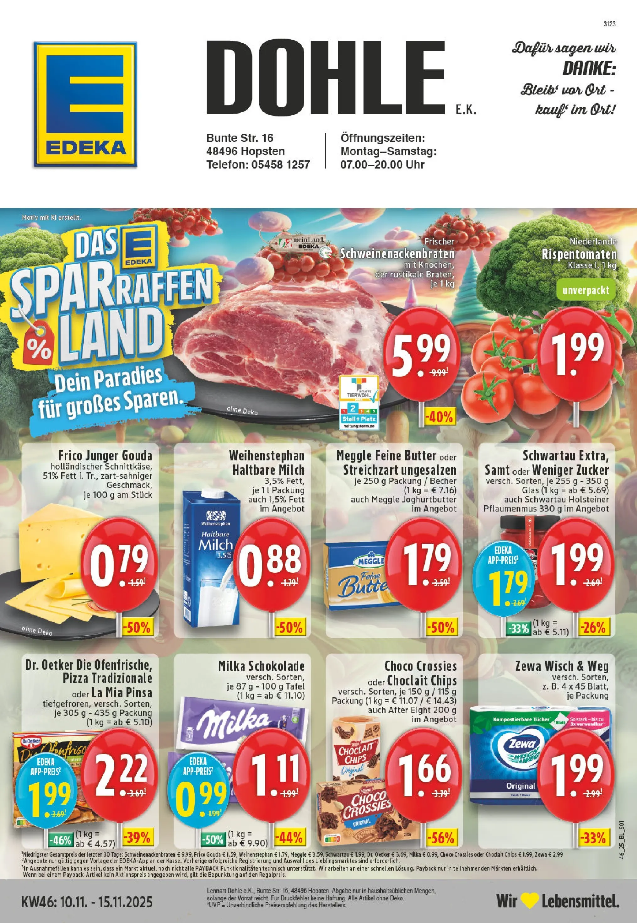 Edeka prospekt Hopsten	 (ab 09.11.2025) » Angebote Online | Seite: 1