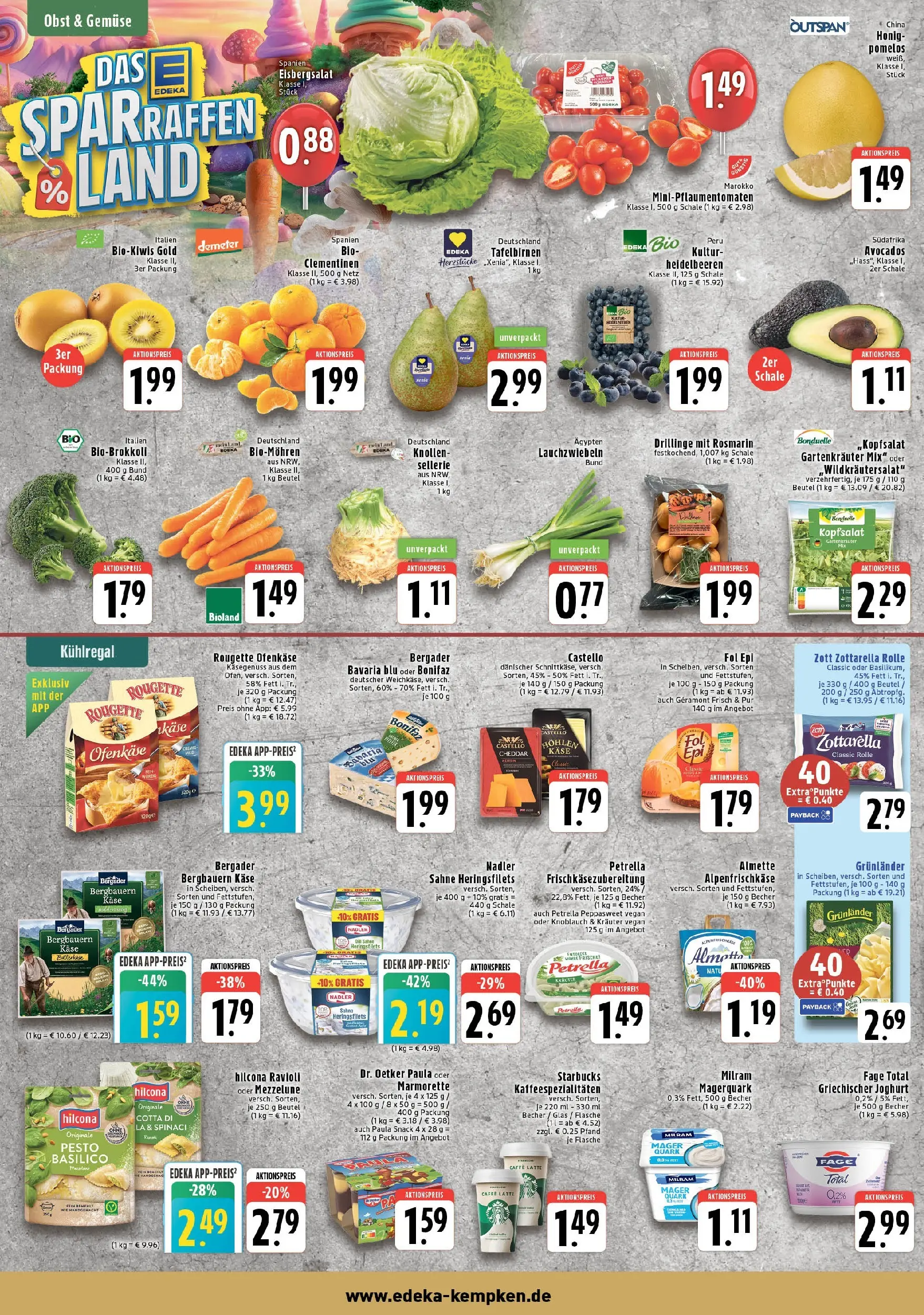 Edeka prospekt Krefeld	 (ab 09.11.2025) » Angebote Online | Seite: 4 | Produkte: Quark, Käse, Grunlander, Knoblauch