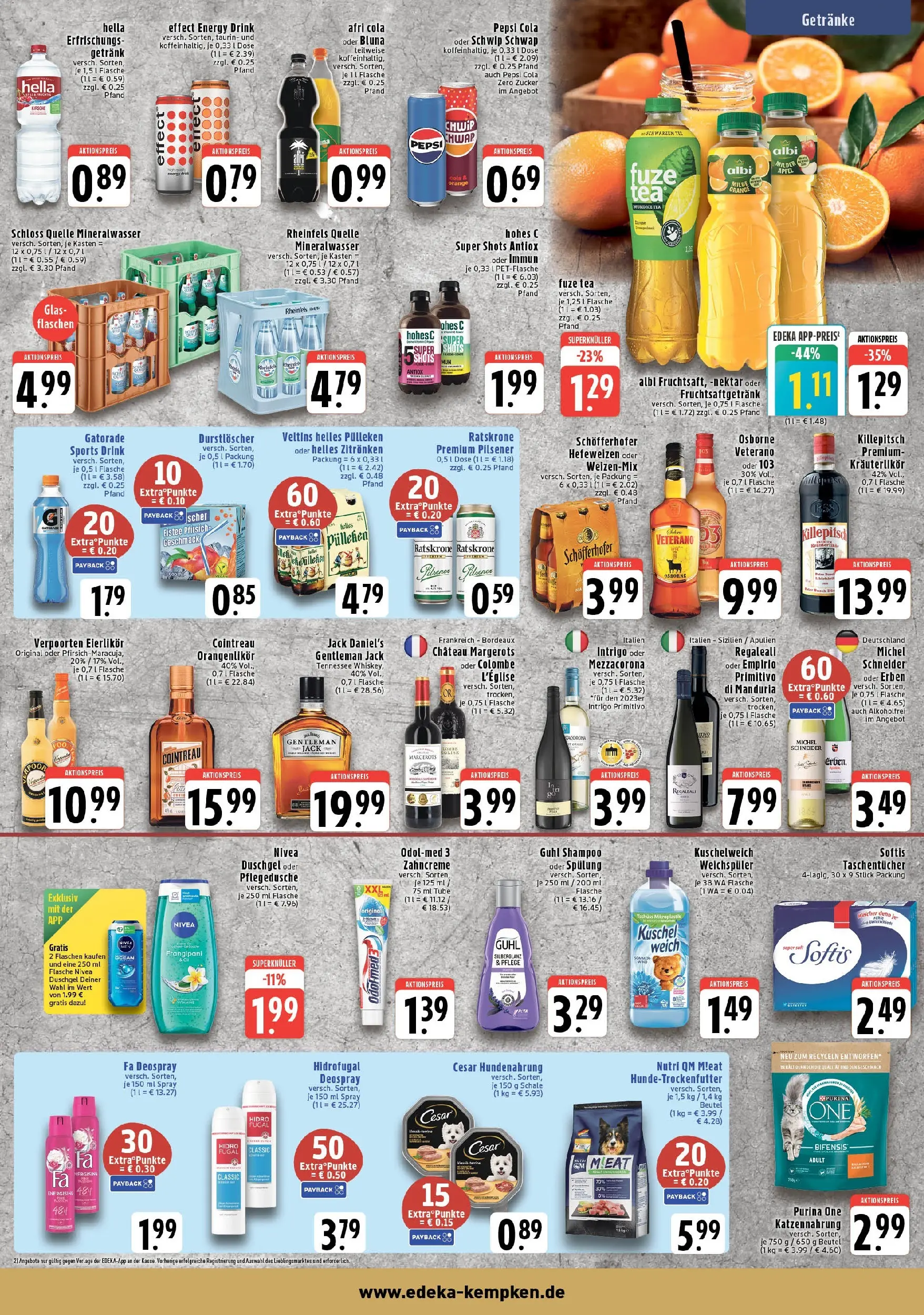 Edeka prospekt Krefeld	 (ab 09.11.2025) » Angebote Online | Seite: 7 | Produkte: Mineralwasser, Deodorant, Hella, Pfirsich