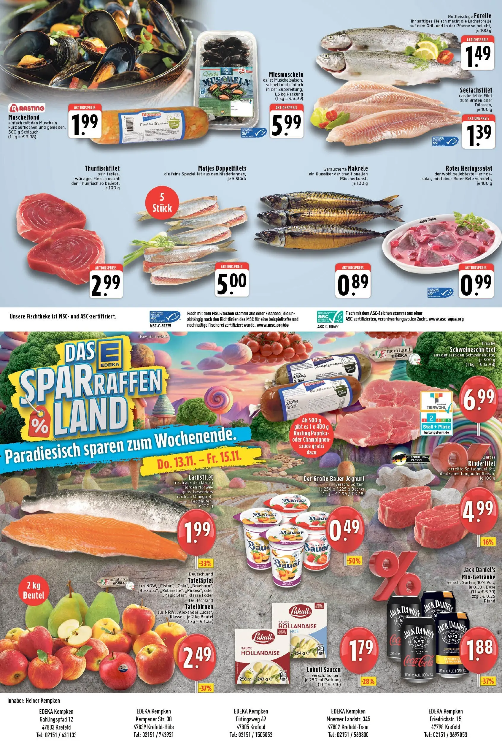 Edeka prospekt Krefeld	 (ab 09.11.2025) » Angebote Online | Seite: 8 | Produkte: Grill, Joghurt, Fisch, Paprika