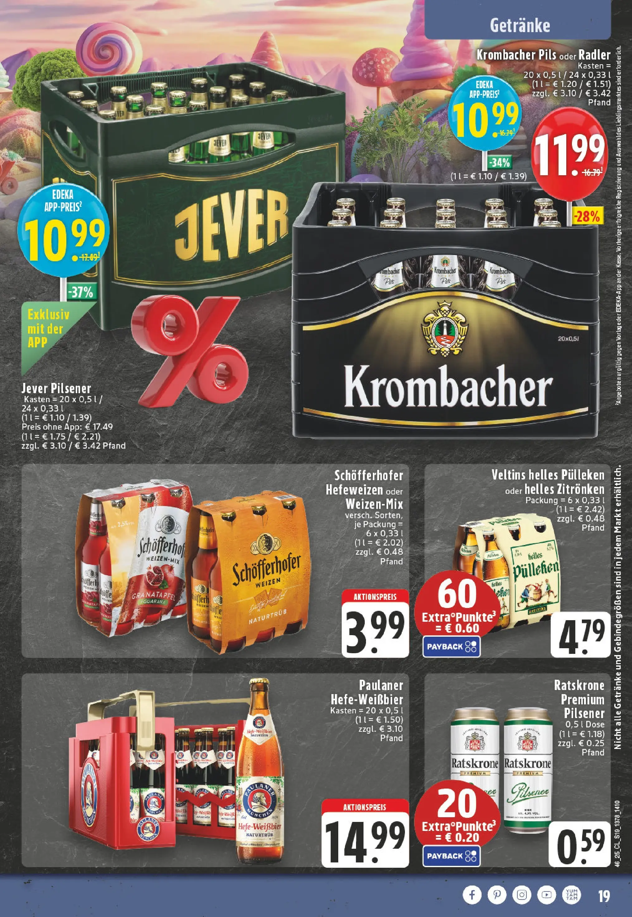 Edeka prospekt Puderbach	 (ab 09.11.2025) » Angebote Online | Seite: 19 | Produkte: Helles pulleken, Granatapfel, Pils, Paulaner