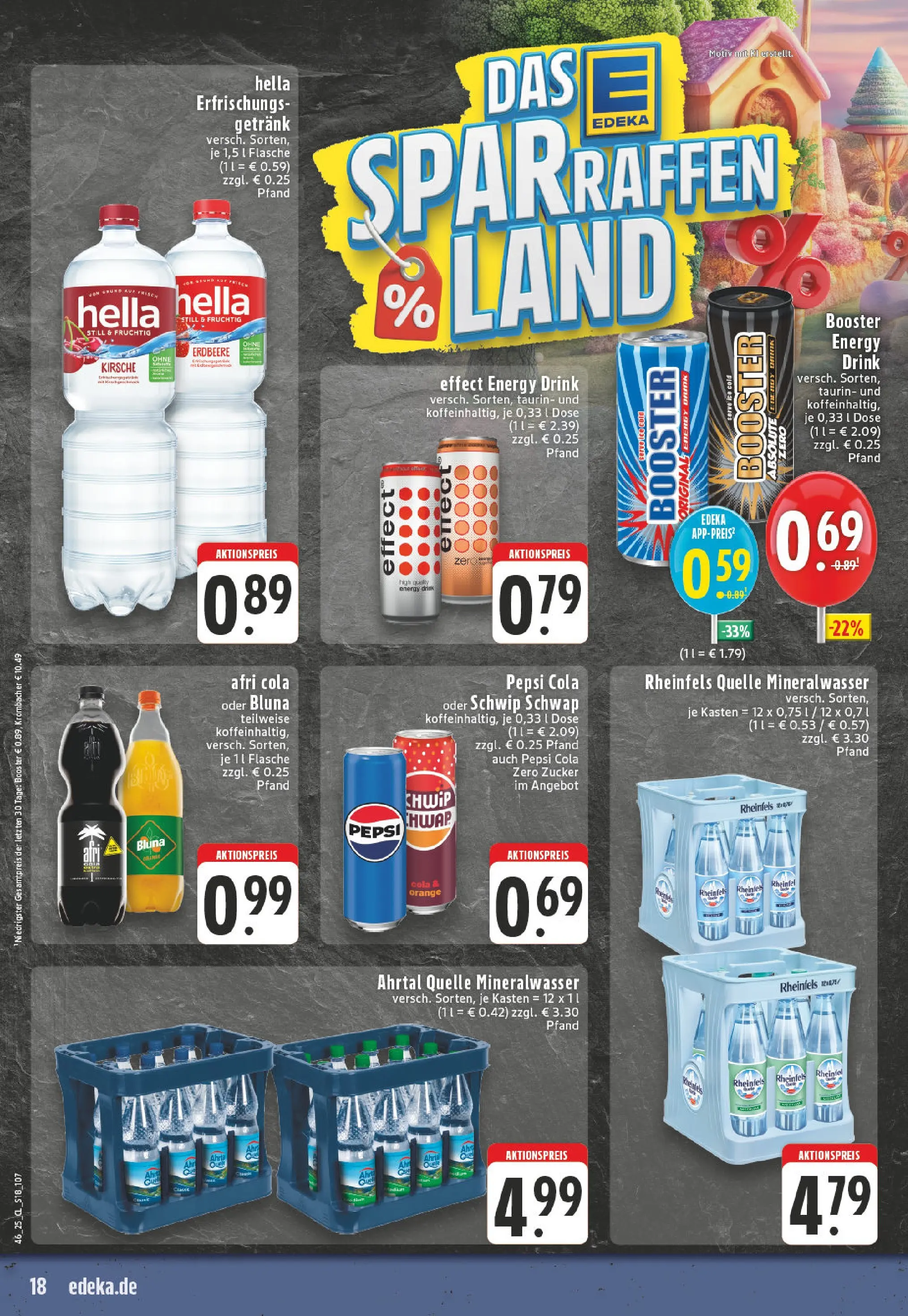 Edeka prospekt Würselen	 (ab 09.11.2025) » Angebote Online | Seite: 18 | Produkte: Cola, Hella, Pepsi, Rheinfels quelle