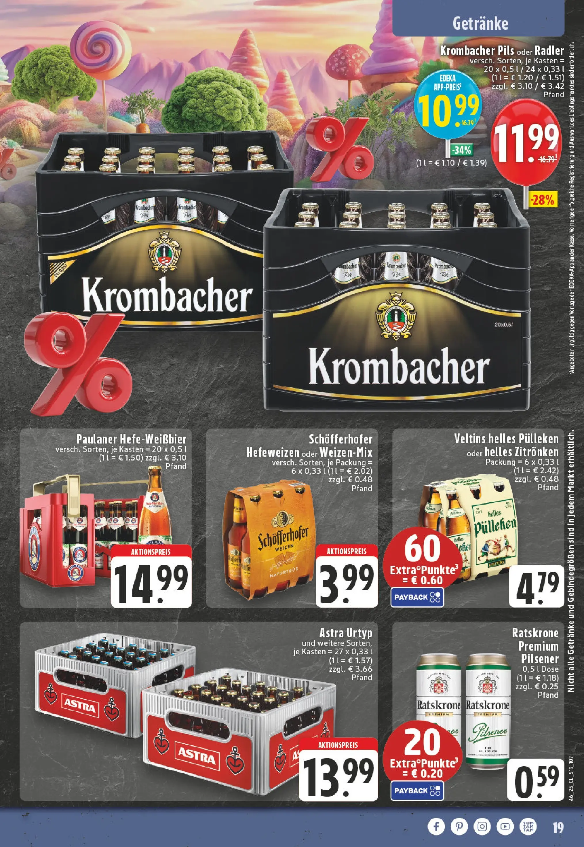 Edeka prospekt Würselen	 (ab 09.11.2025) » Angebote Online | Seite: 19 | Produkte: Helles pulleken, Astra, Radler, Krombacher
