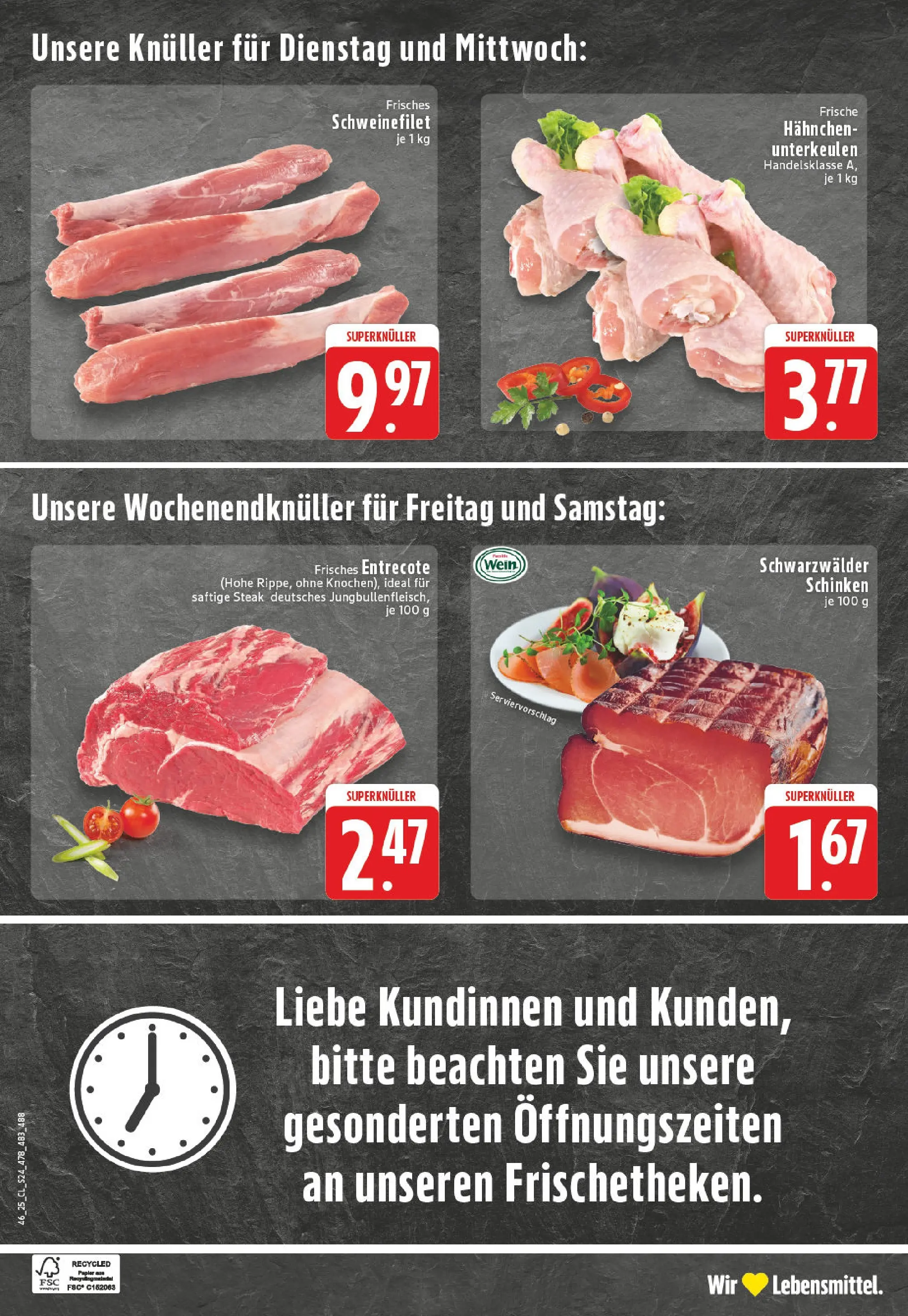 Edeka prospekt Bonn	 (ab 10.11.2025) » Angebote Online | Seite: 24 | Produkte: Hahnchen, Entrecote, Schweinefilet, Wein