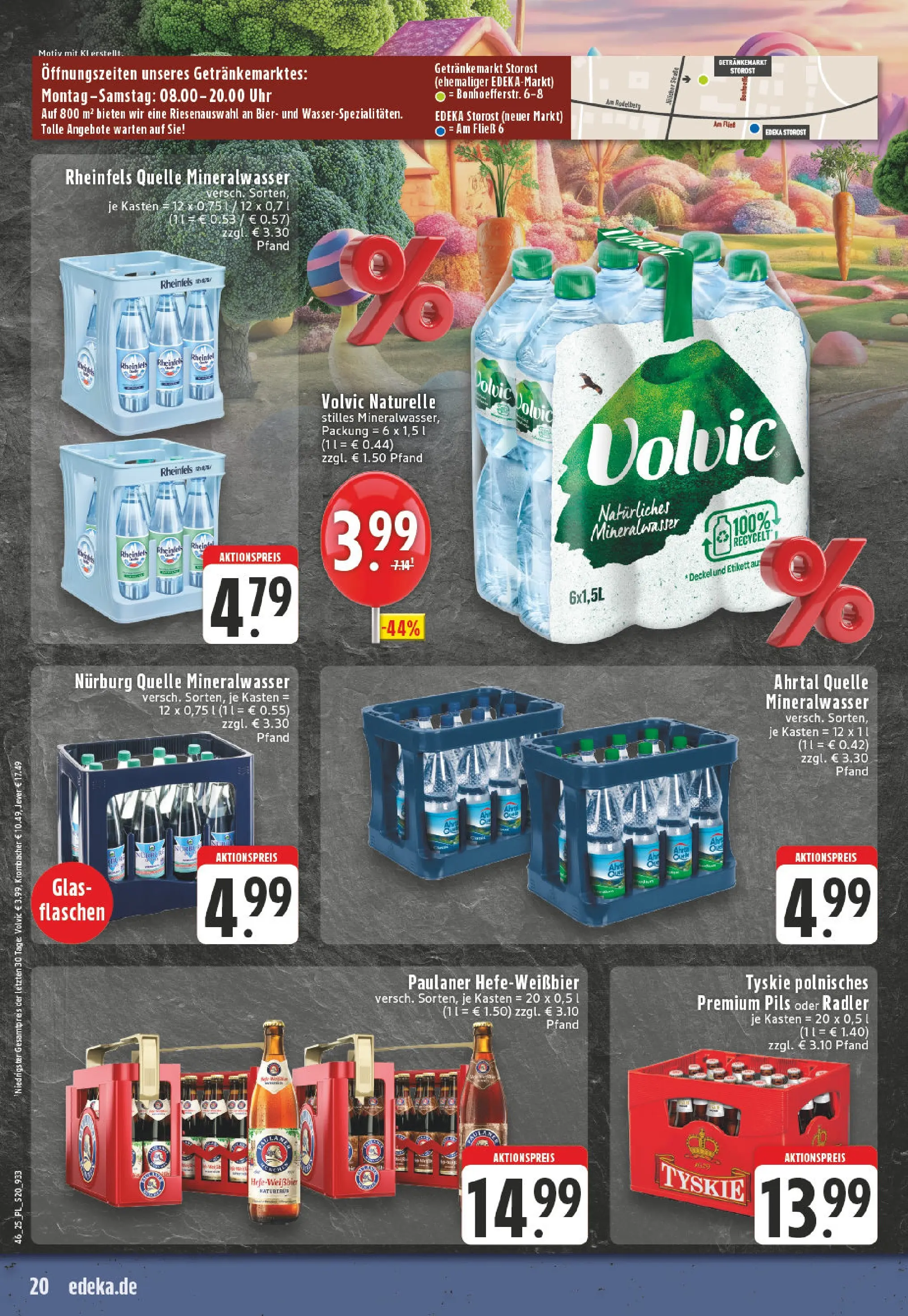 Edeka prospekt Eschweiler-Dürwiß	 (ab 09.11.2025) » Angebote Online | Seite: 20 | Produkte: Tyskie, Mineralwasser, Jever, Rheinfels quelle