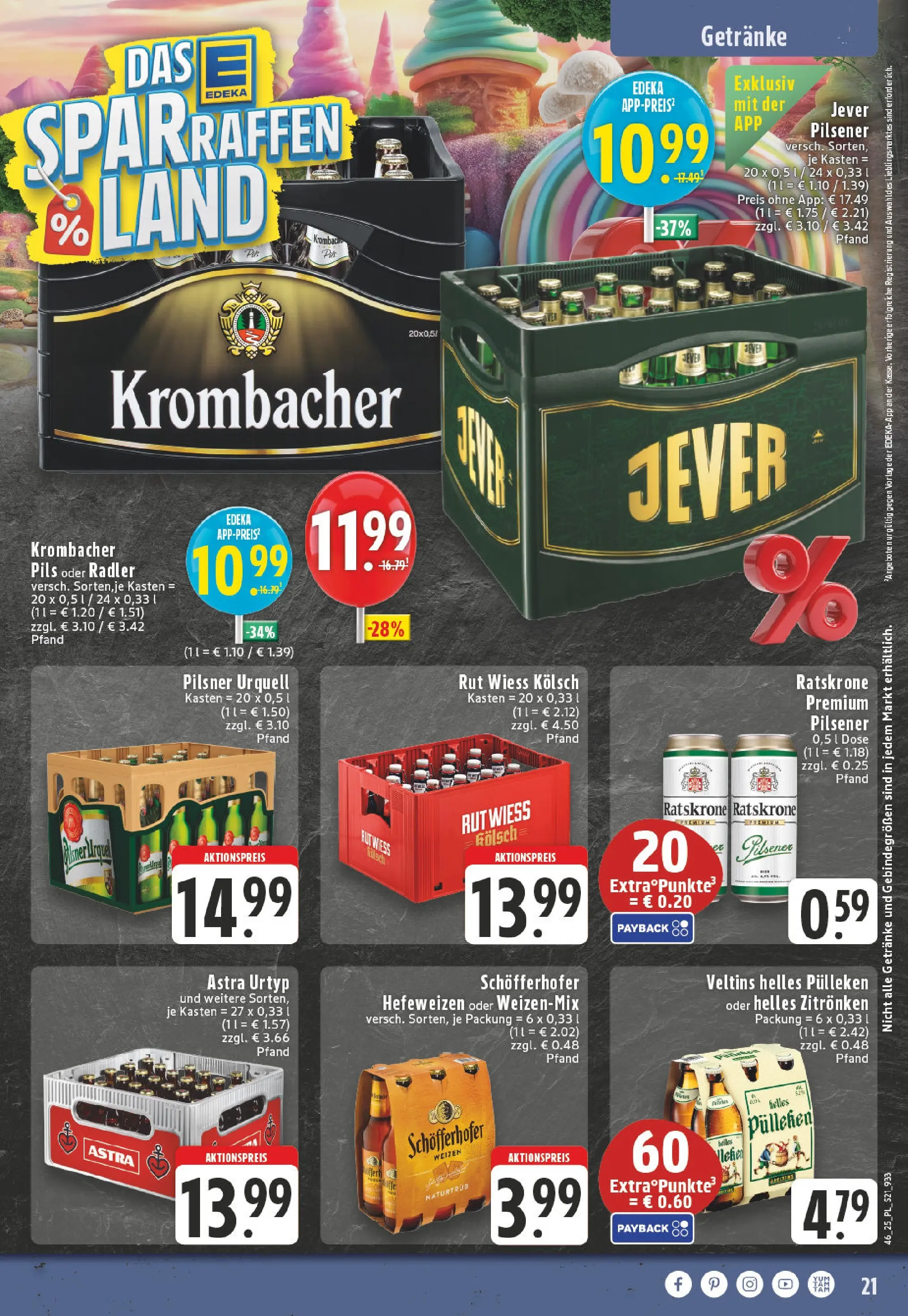 Edeka prospekt Eschweiler-Dürwiß	 (ab 09.11.2025) » Angebote Online | Seite: 21 | Produkte: Helles pulleken, Pils, Radler, Jever