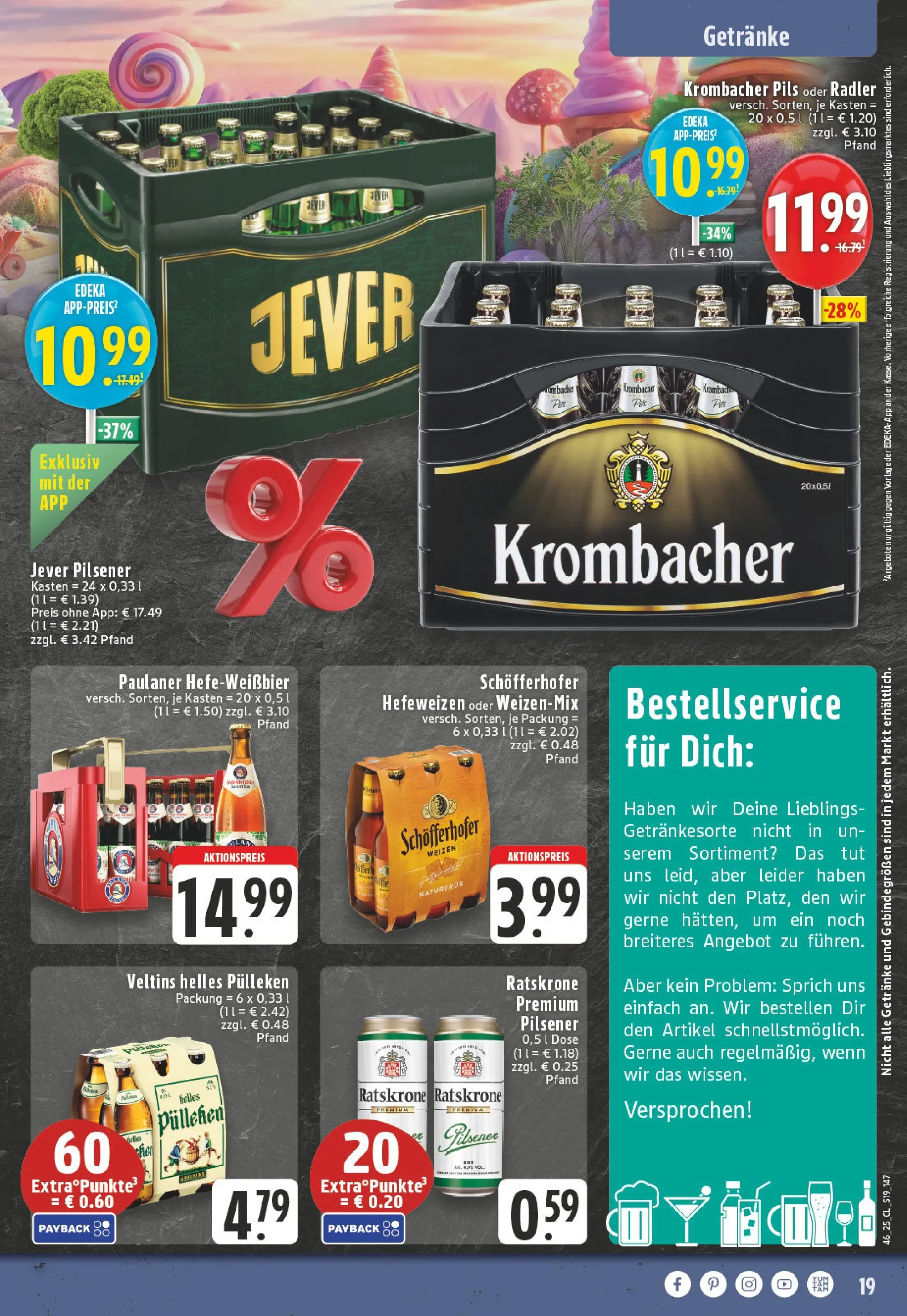 Edeka prospekt Bornheim-Walberberg	 (ab 10.11.2025) » Angebote Online | Seite: 19 | Produkte: Helles pulleken, Pils, Radler, Paulaner