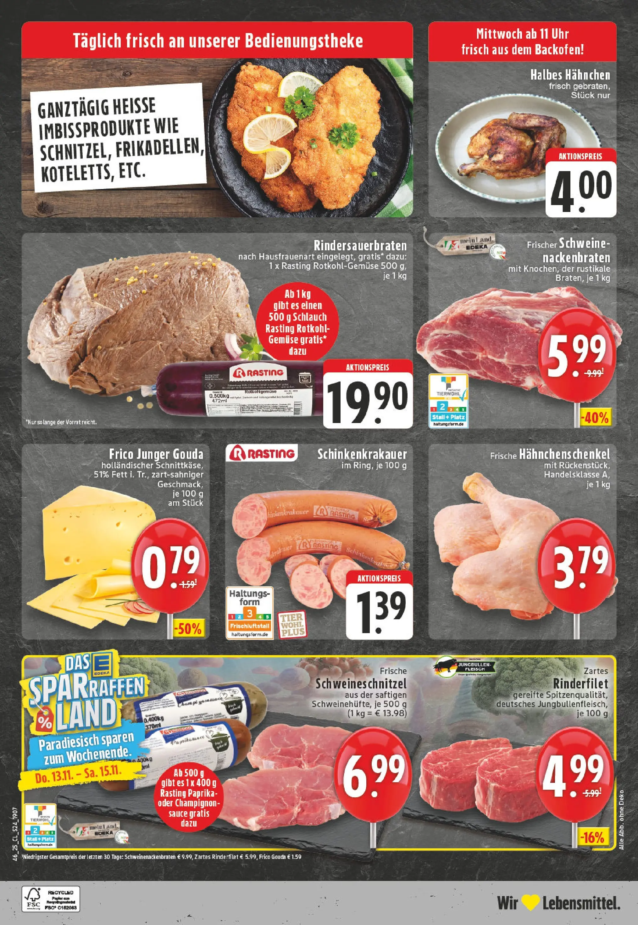 Edeka prospekt Paderborn	 (ab 10.11.2025) » Angebote Online | Seite: 24 | Produkte: Hahnchen, Gouda, Backofen, Fleisch