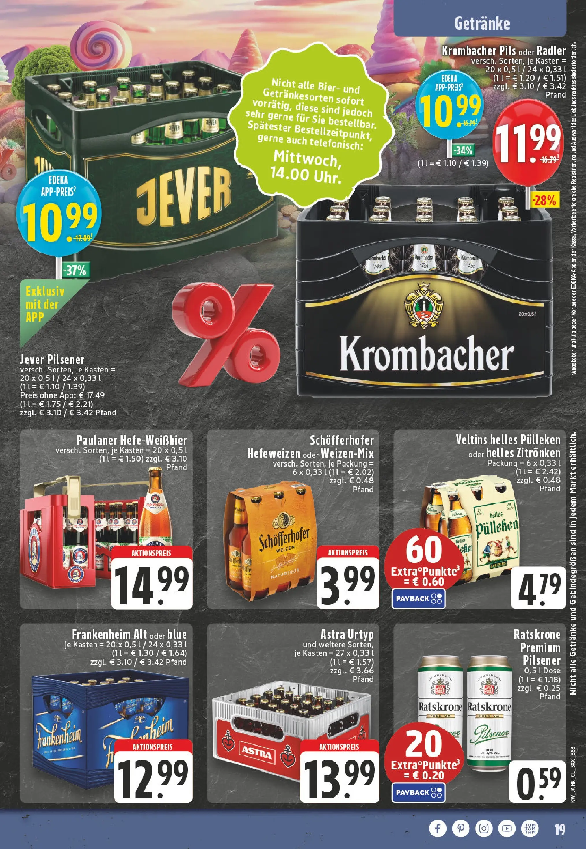 Edeka prospekt Erkelenz	 (ab 09.11.2025) » Angebote Online | Seite: 19 | Produkte: Bier, Pils, Astra, Veltins