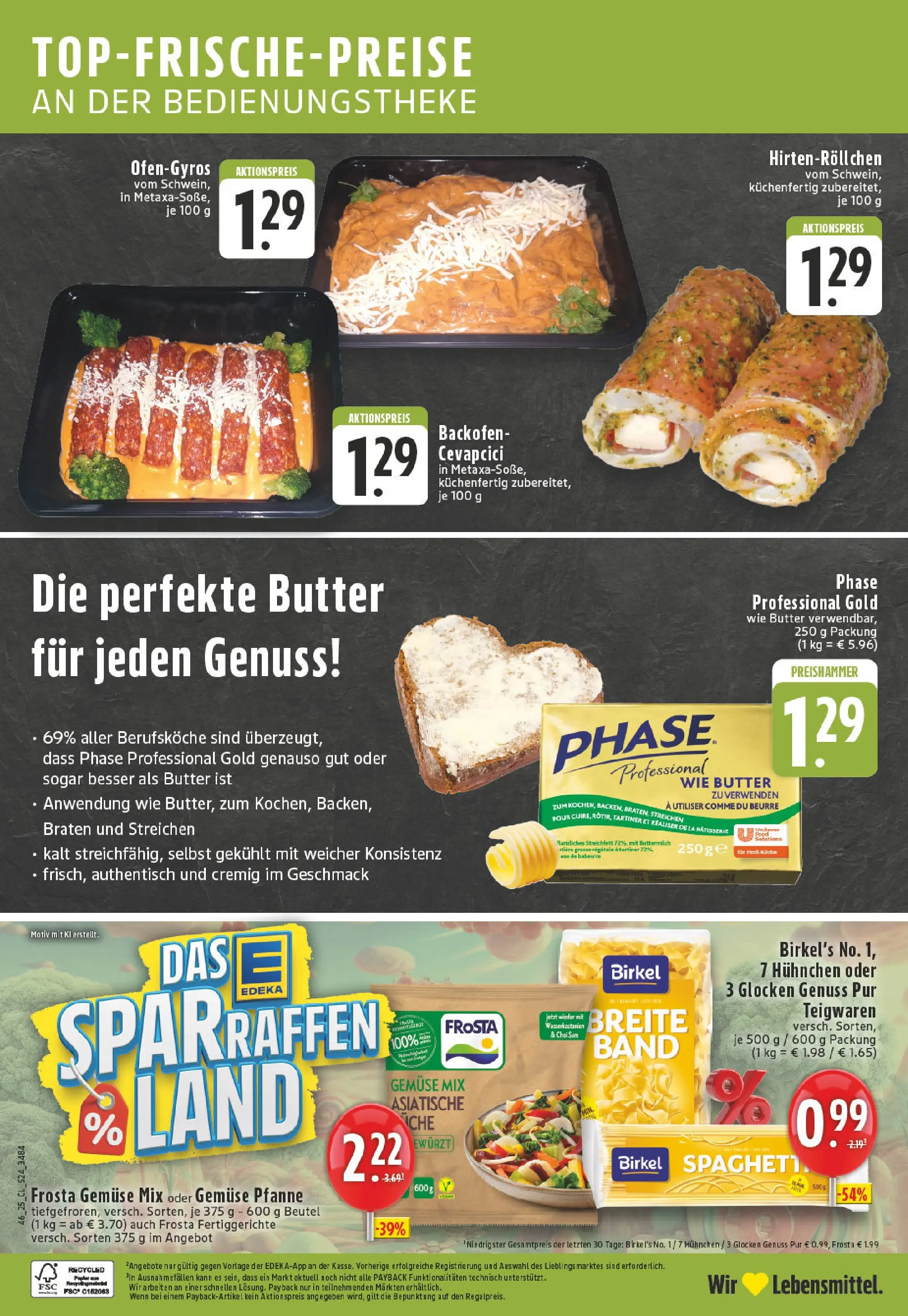 Edeka prospekt Hamm	 (ab 09.11.2025) » Angebote Online | Seite: 24 | Produkte: Buttermilch, Butter, Frosta, Backofen
