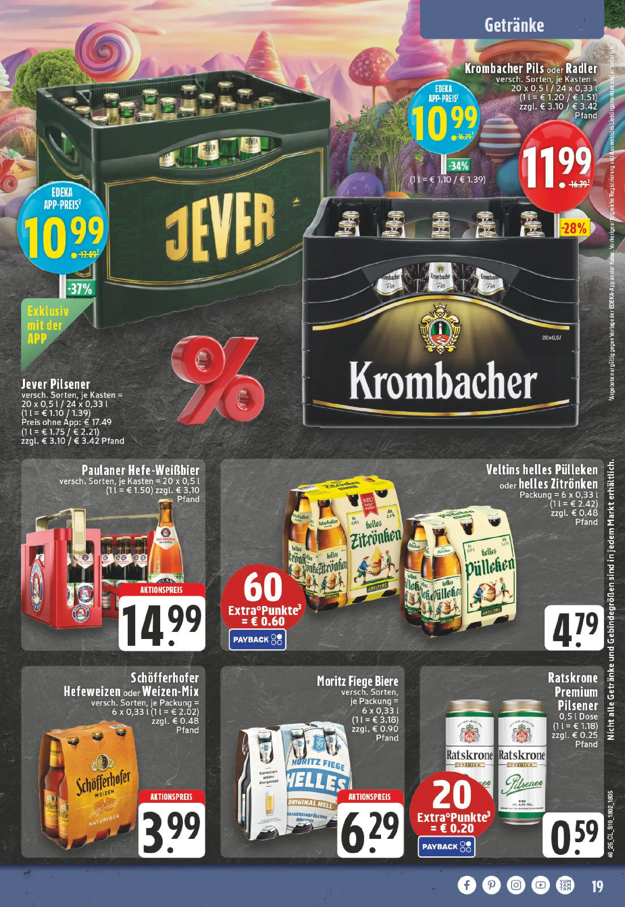 Edeka prospekt Witten-Bommern	 (ab 10.11.2025) » Angebote Online | Seite: 19 | Produkte: Pils, Jever, Krombacher, Paulaner