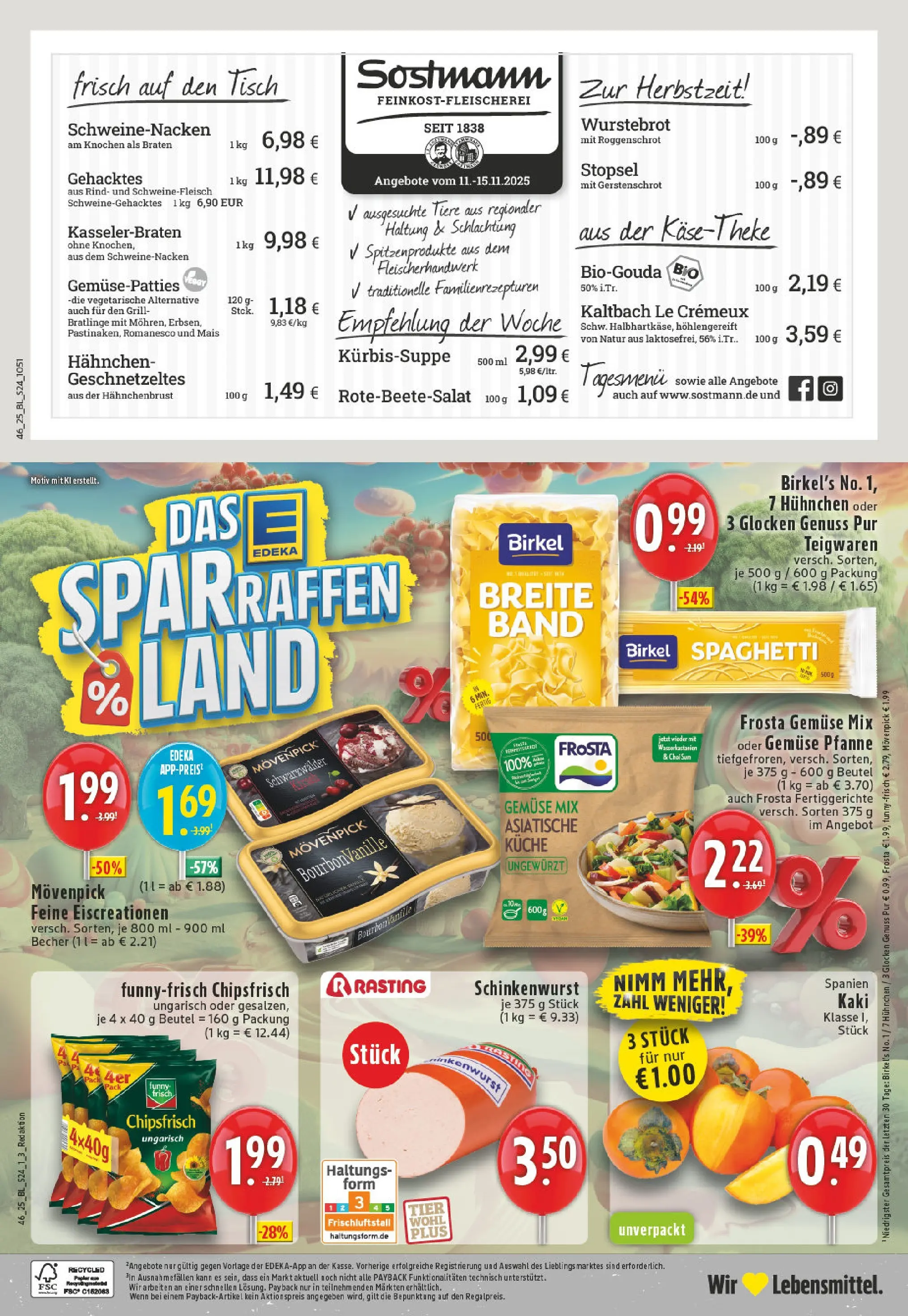 Edeka prospekt Lienen	 (ab 10.11.2025) » Angebote Online | Seite: 24 | Produkte: Tisch, Kaki, Schweinefleisch, Hahnchenbrust