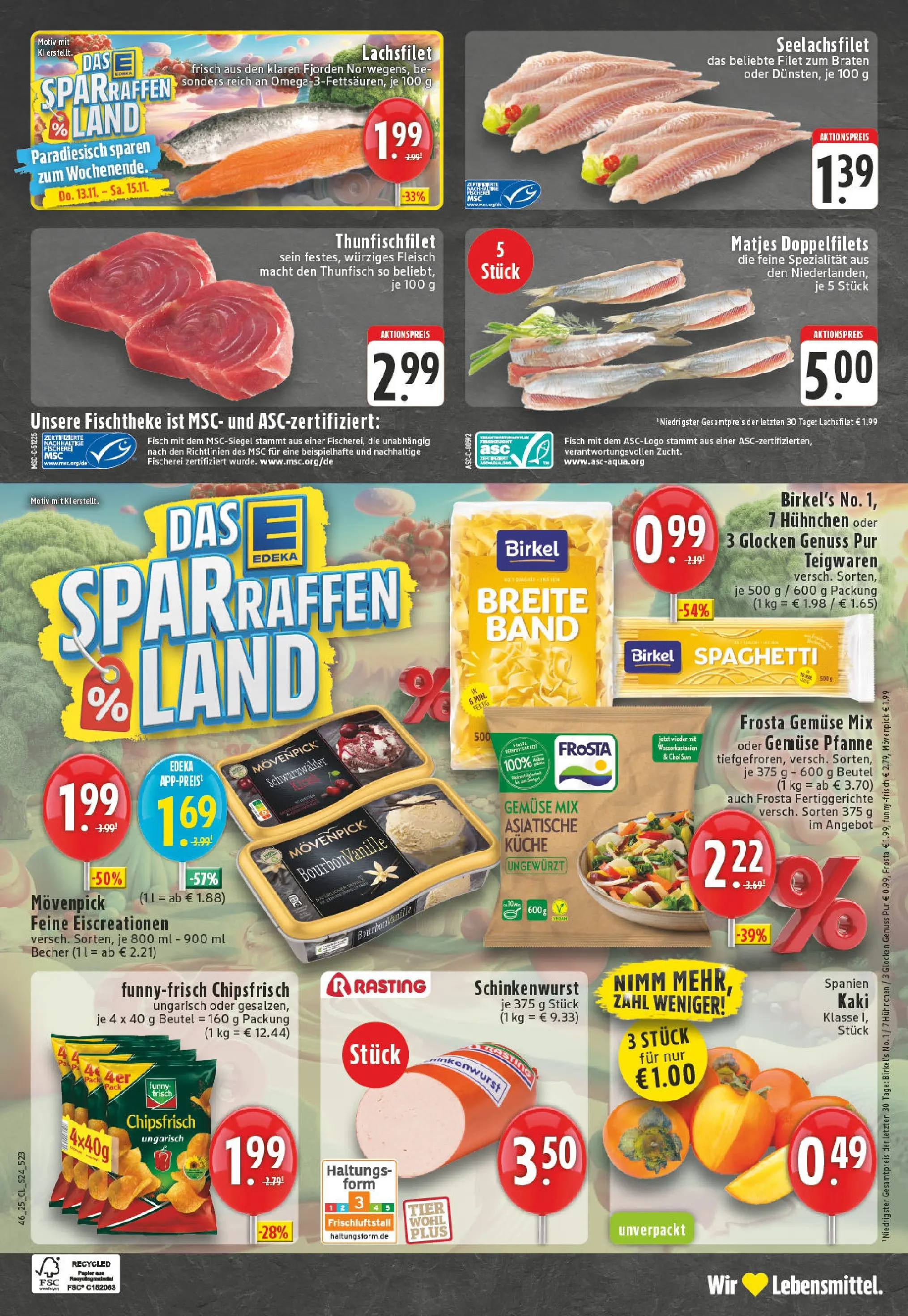Edeka prospekt Vreden	 (ab 10.11.2025) » Angebote Online | Seite: 24 | Produkte: Frosta, Fisch, Gemüse, Kaki