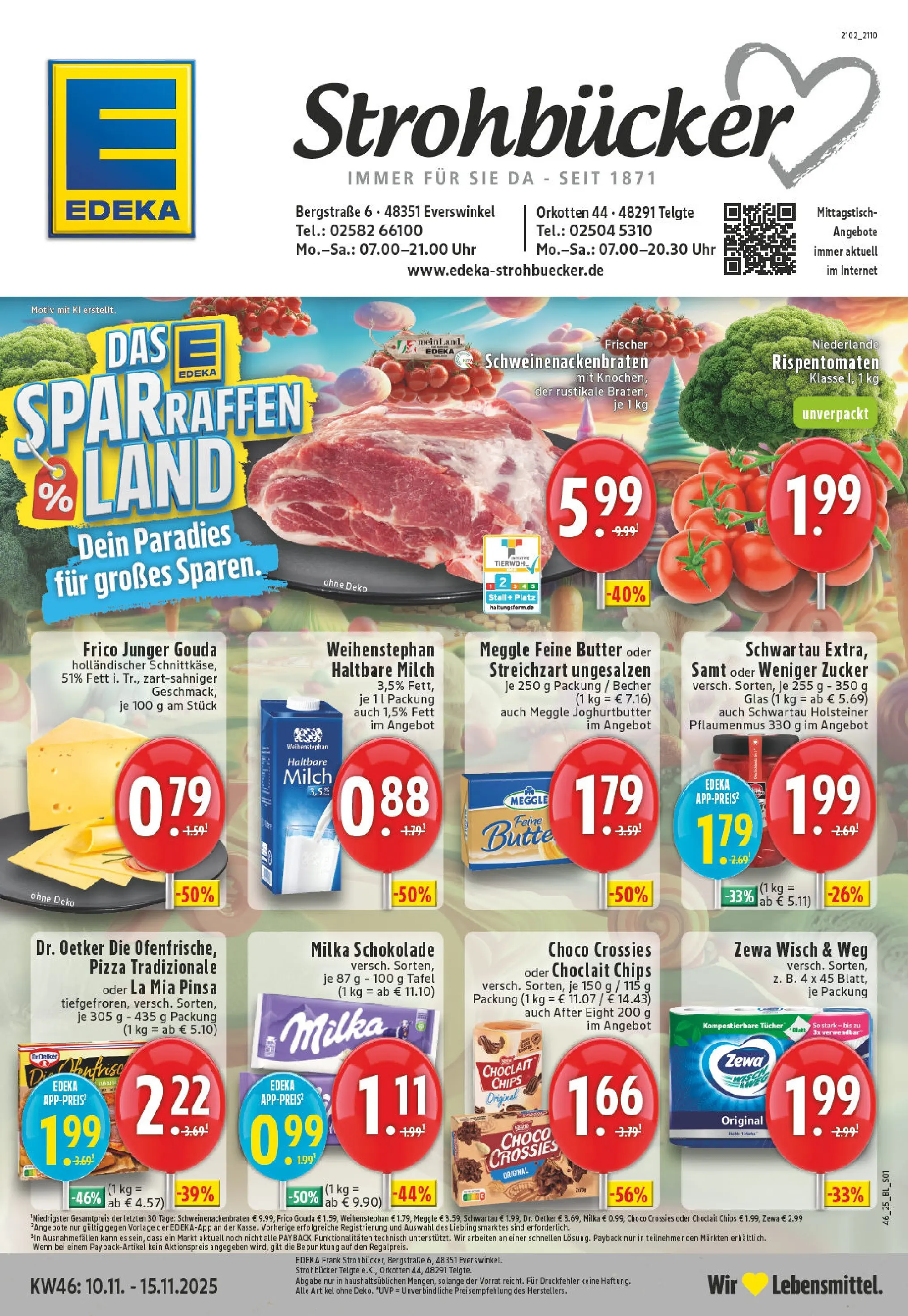 Edeka prospekt Everswinkel	 (ab 09.11.2025) » Angebote Online | Seite: 1 | Produkte: Schokolade, Haltbare milch, Zewa, Chips