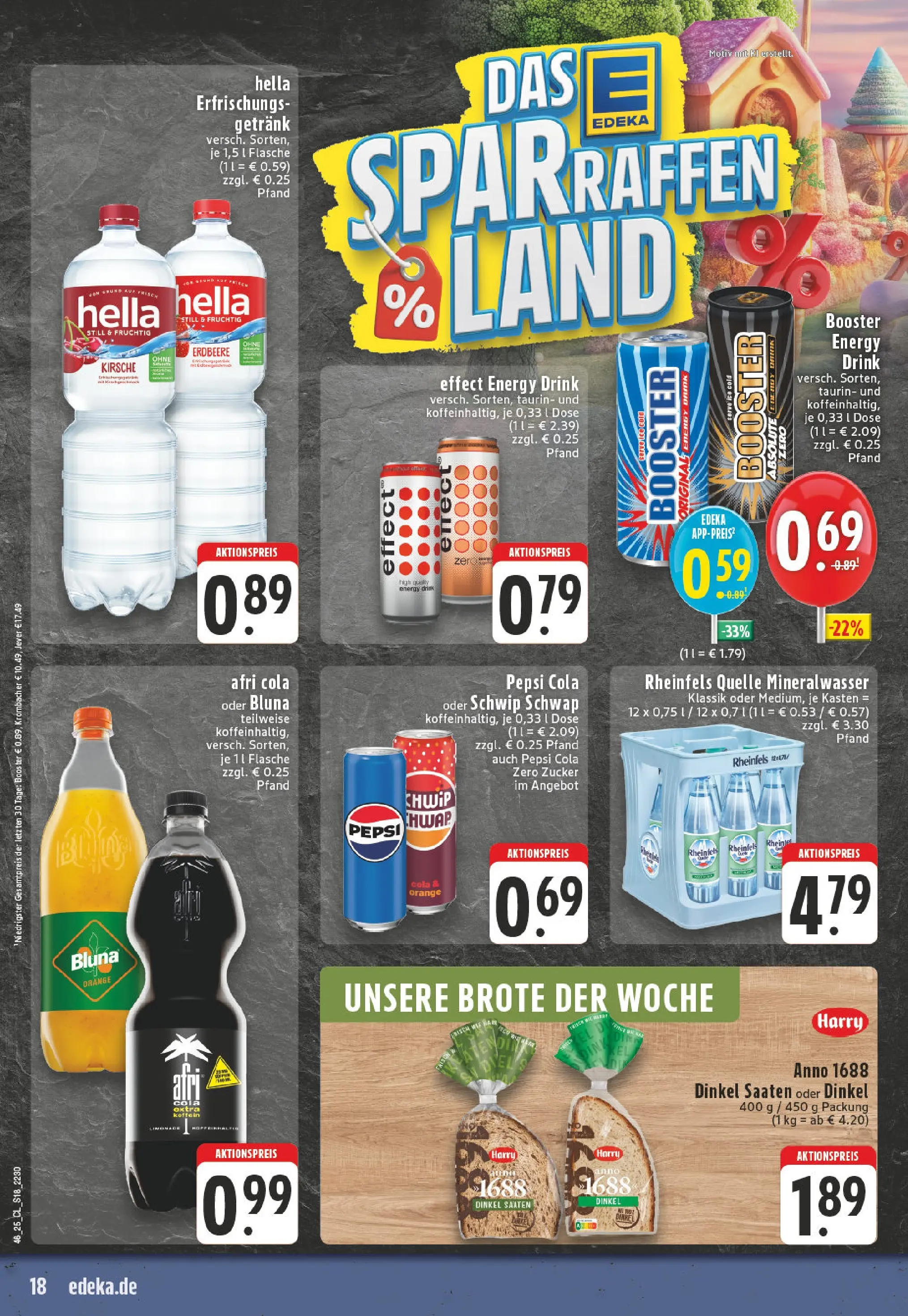 Edeka prospekt Leverkusen	 (ab 10.11.2025) » Angebote Online | Seite: 18 | Produkte: Cola, Mineralwasser, Krombacher, Pepsi